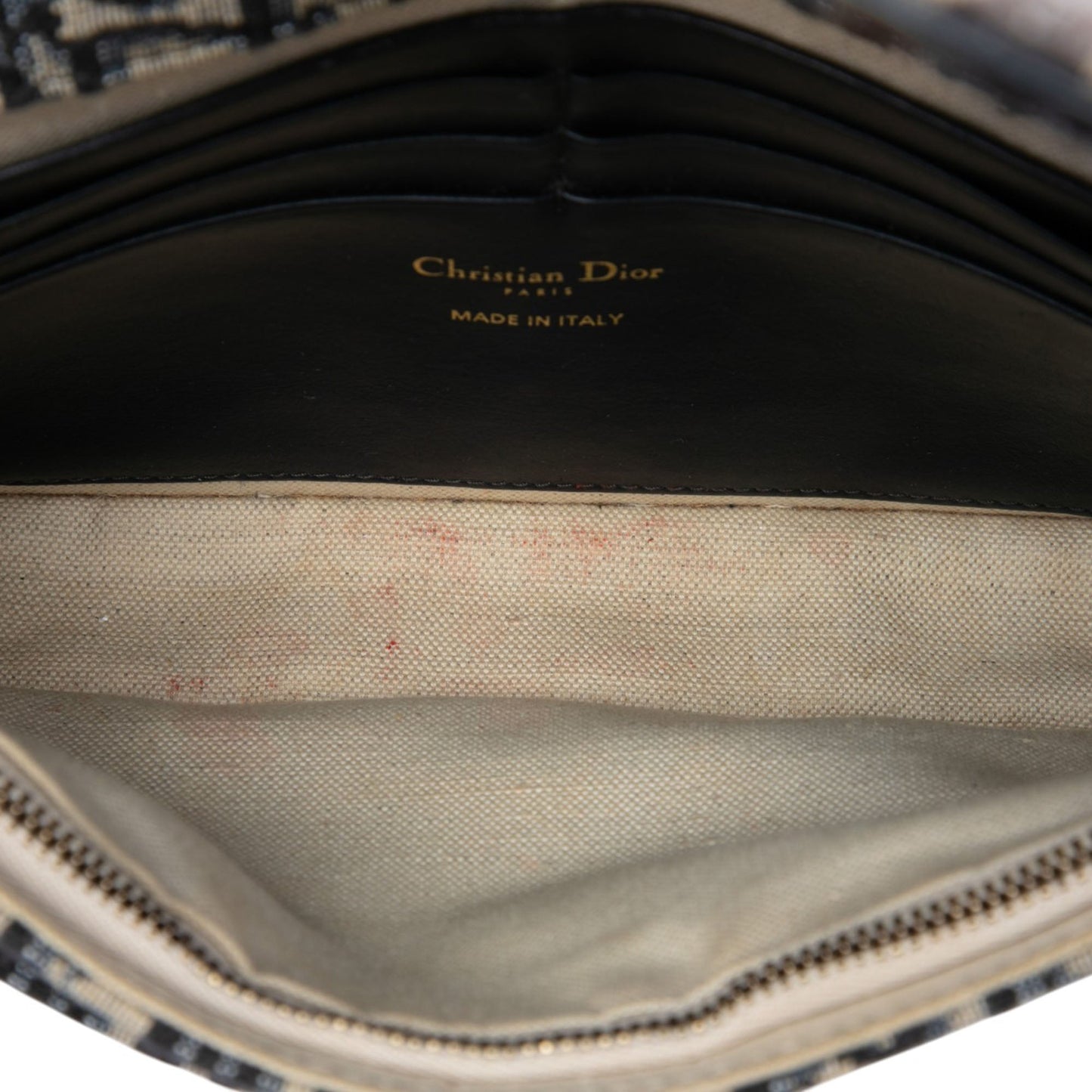 Dior Oblique Canvas Saddle Pouch Wallet on Chain