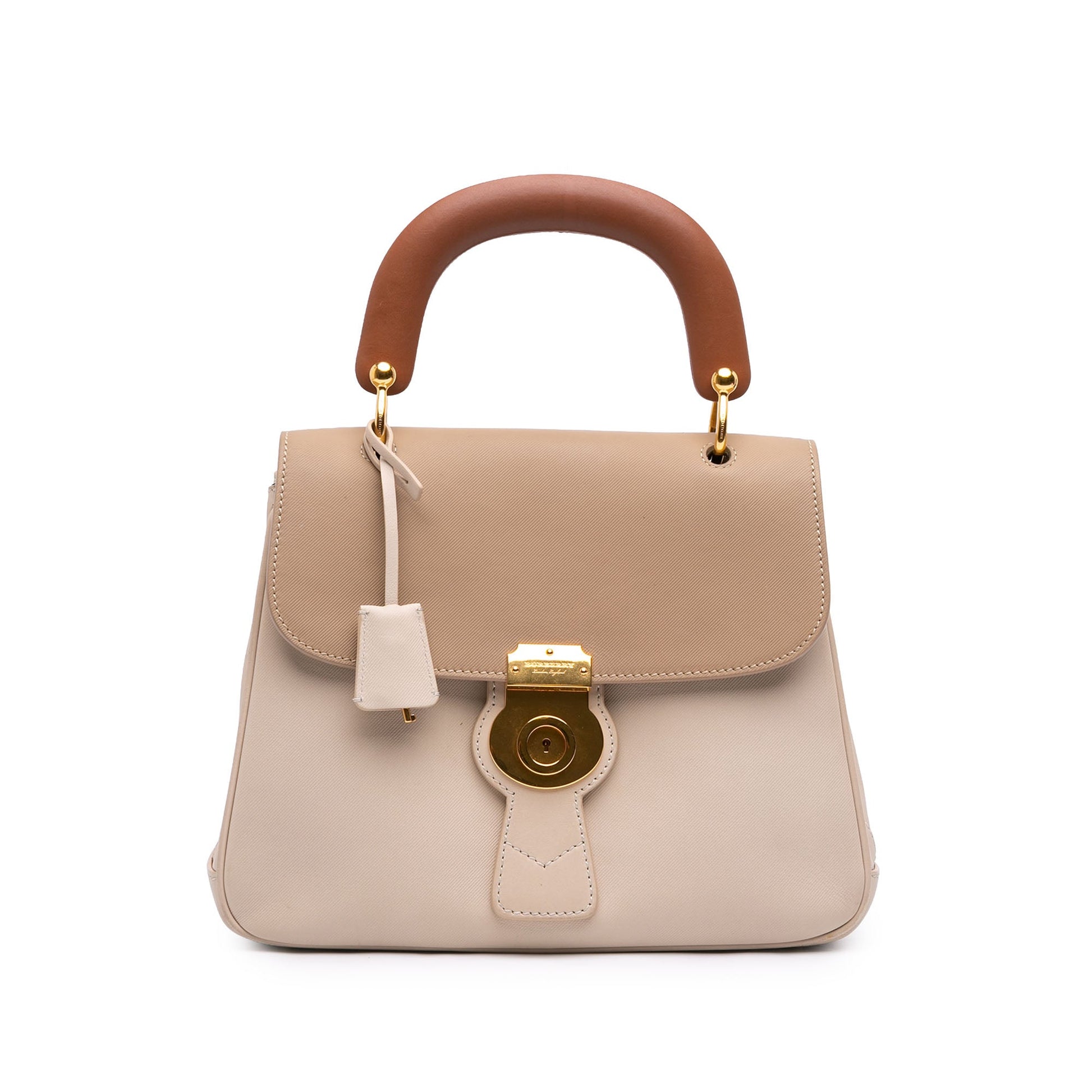 Burberry Medium Tricolor Trench Calfskin DK88 Top Handle Bag