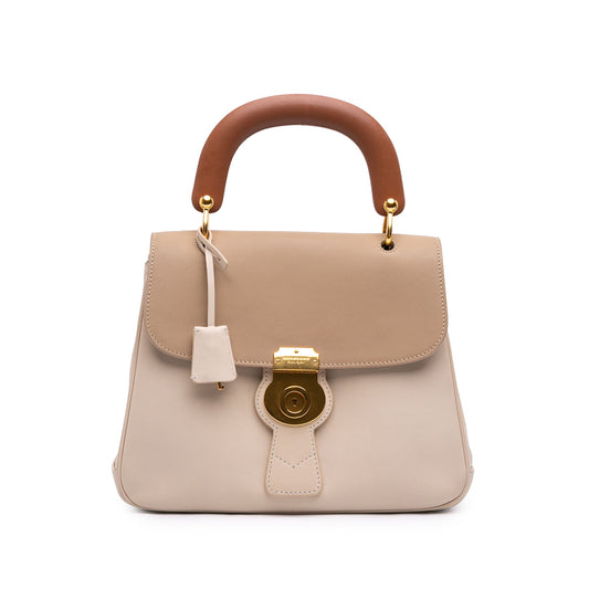 Burberry Medium Tricolor Trench Calfskin DK88 Top Handle Bag