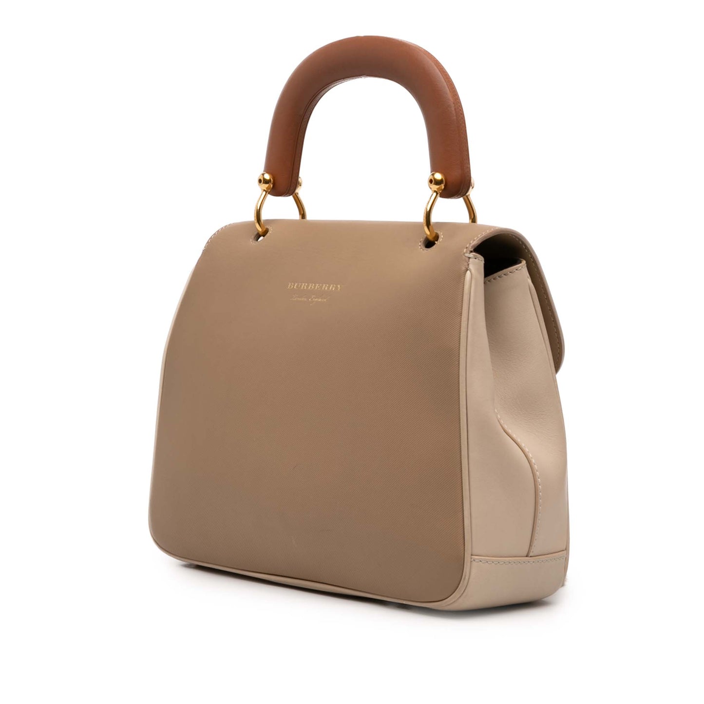 Burberry Medium Tricolor Trench Calfskin DK88 Top Handle Bag