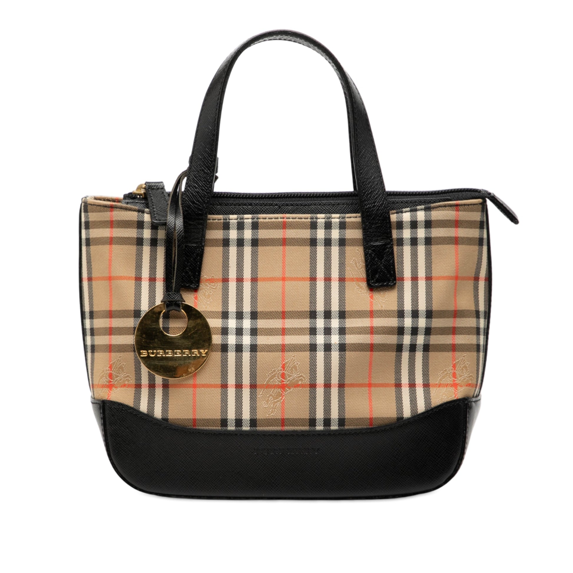 Burberry Haymarket Check Canvas Handbag