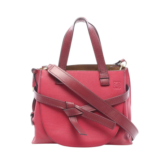 LOEWE Mini Gate Top Handle Satchel — Red