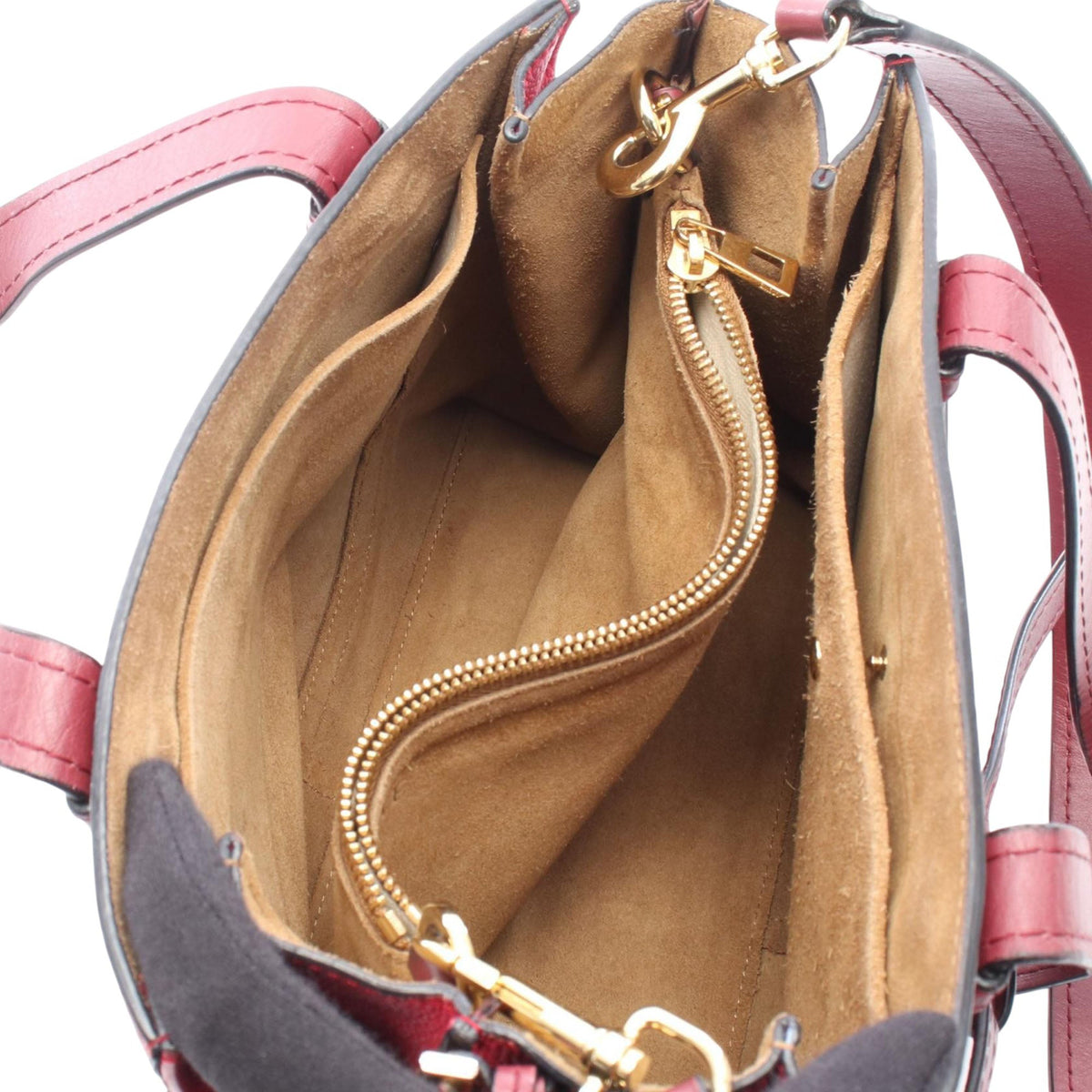 LOEWE Mini Gate Top Handle Satchel — Red