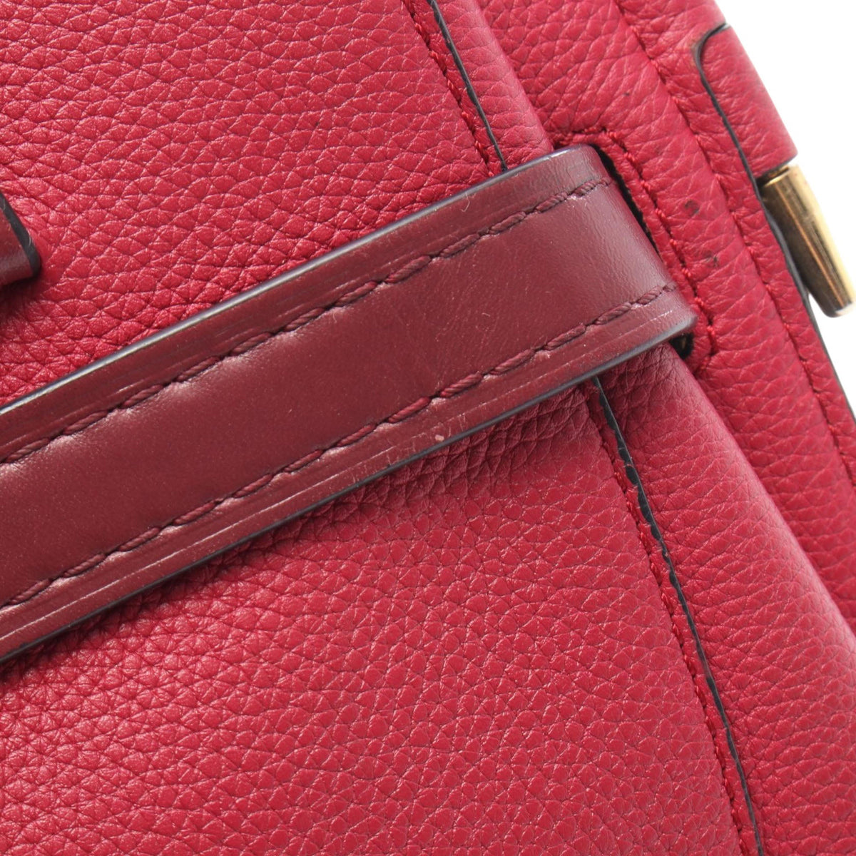 LOEWE Mini Gate Top Handle Satchel — Red
