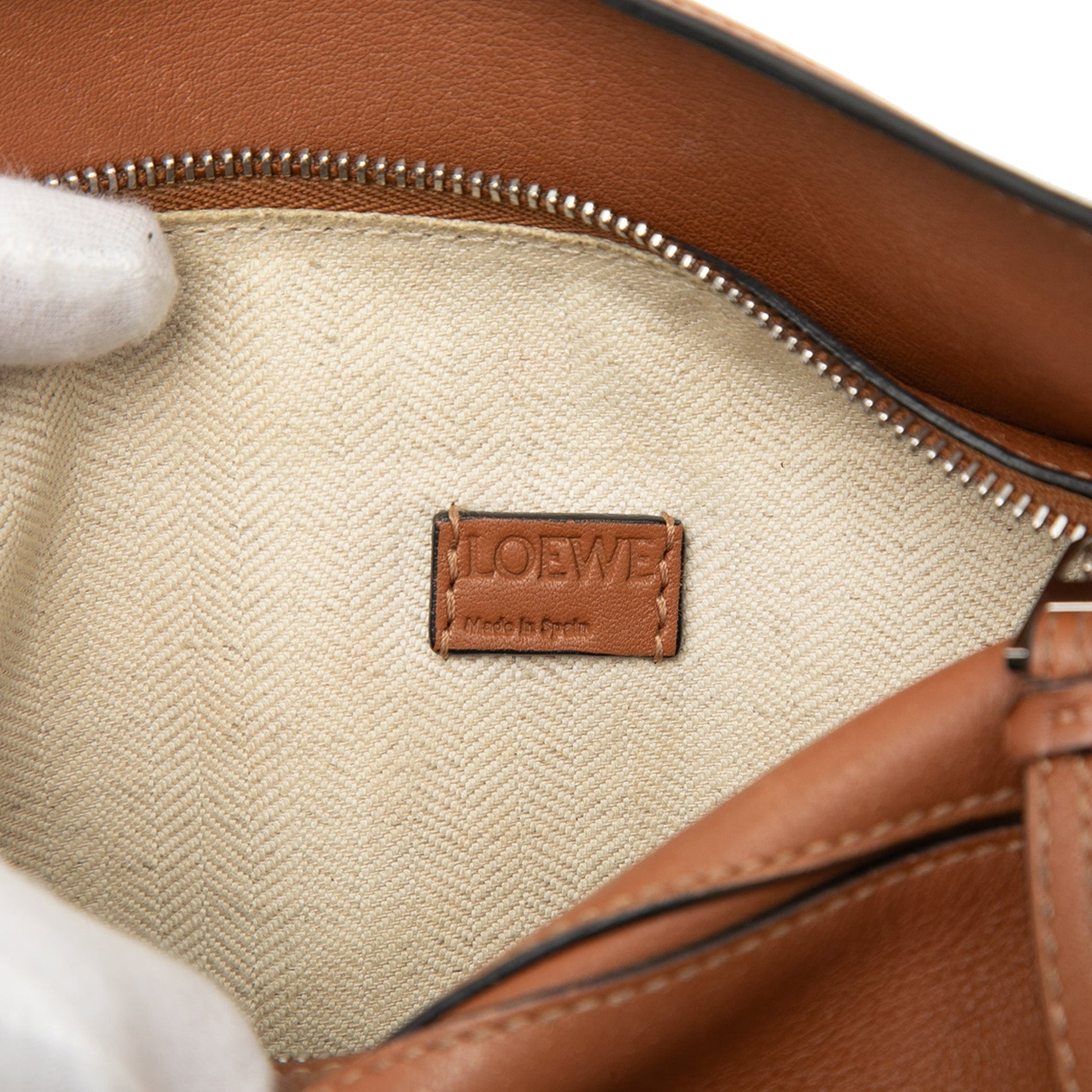 LOEWE Mini Calfskin Puzzle Satchel