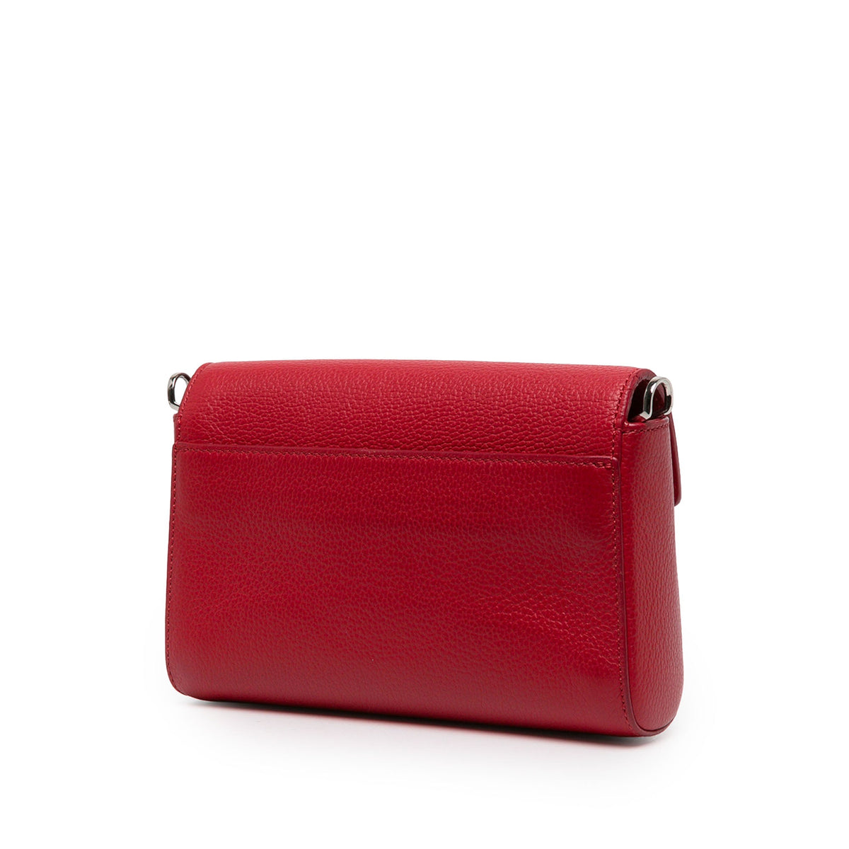 MCM Grained Leather Millie Flap Crossbody — Red