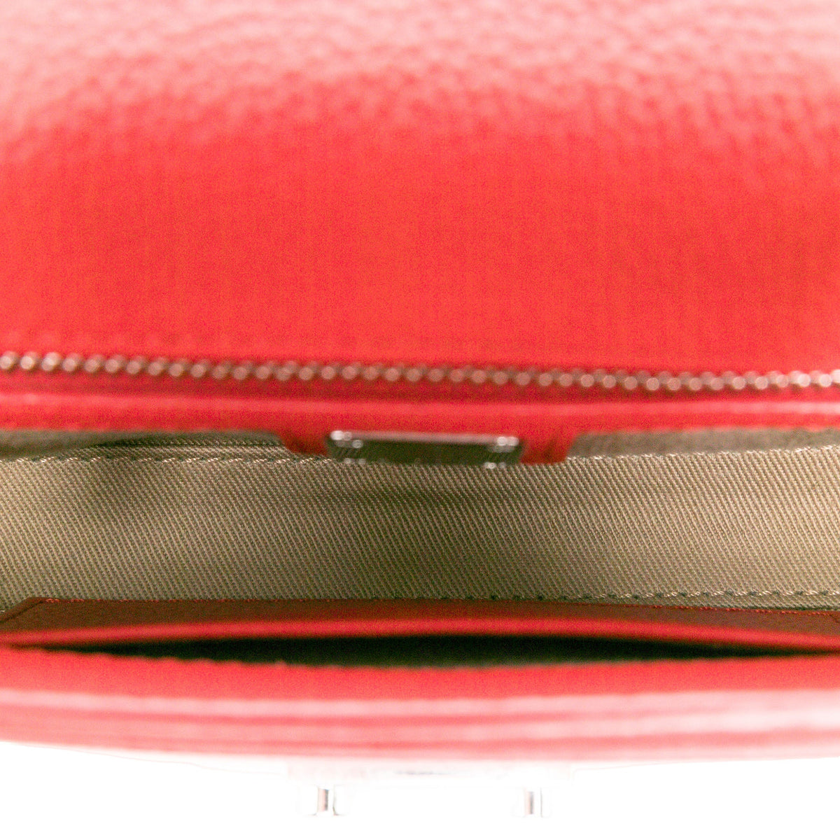MCM Grained Leather Millie Flap Crossbody — Red