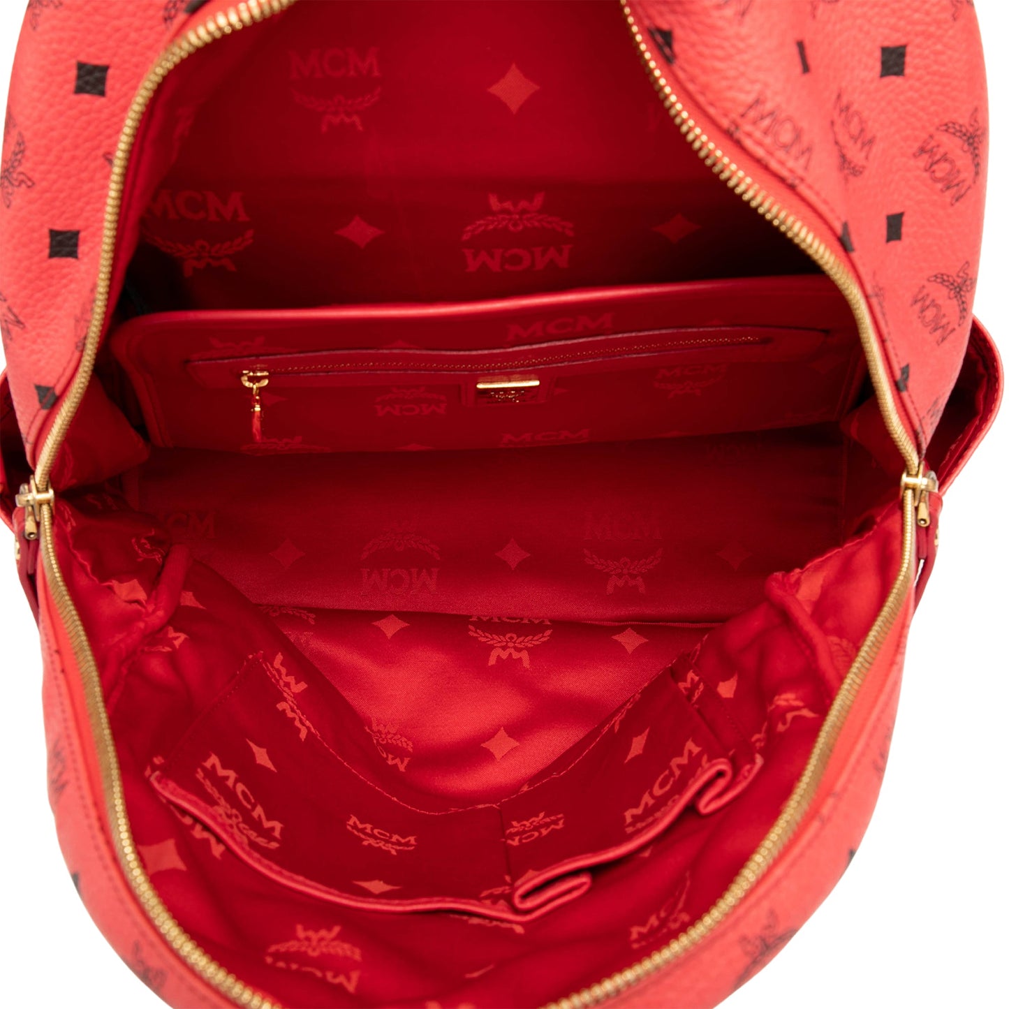 MCM Visetos Coated Canvas Dual Studded Stark Backpack
