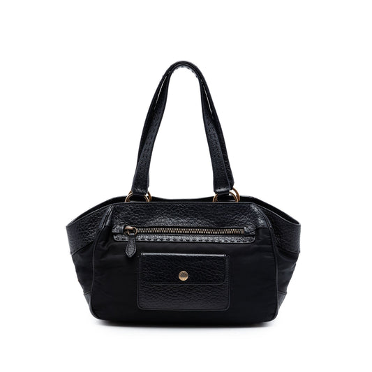 Prada Berlino Trimmed Tessuto Shoulder Bag