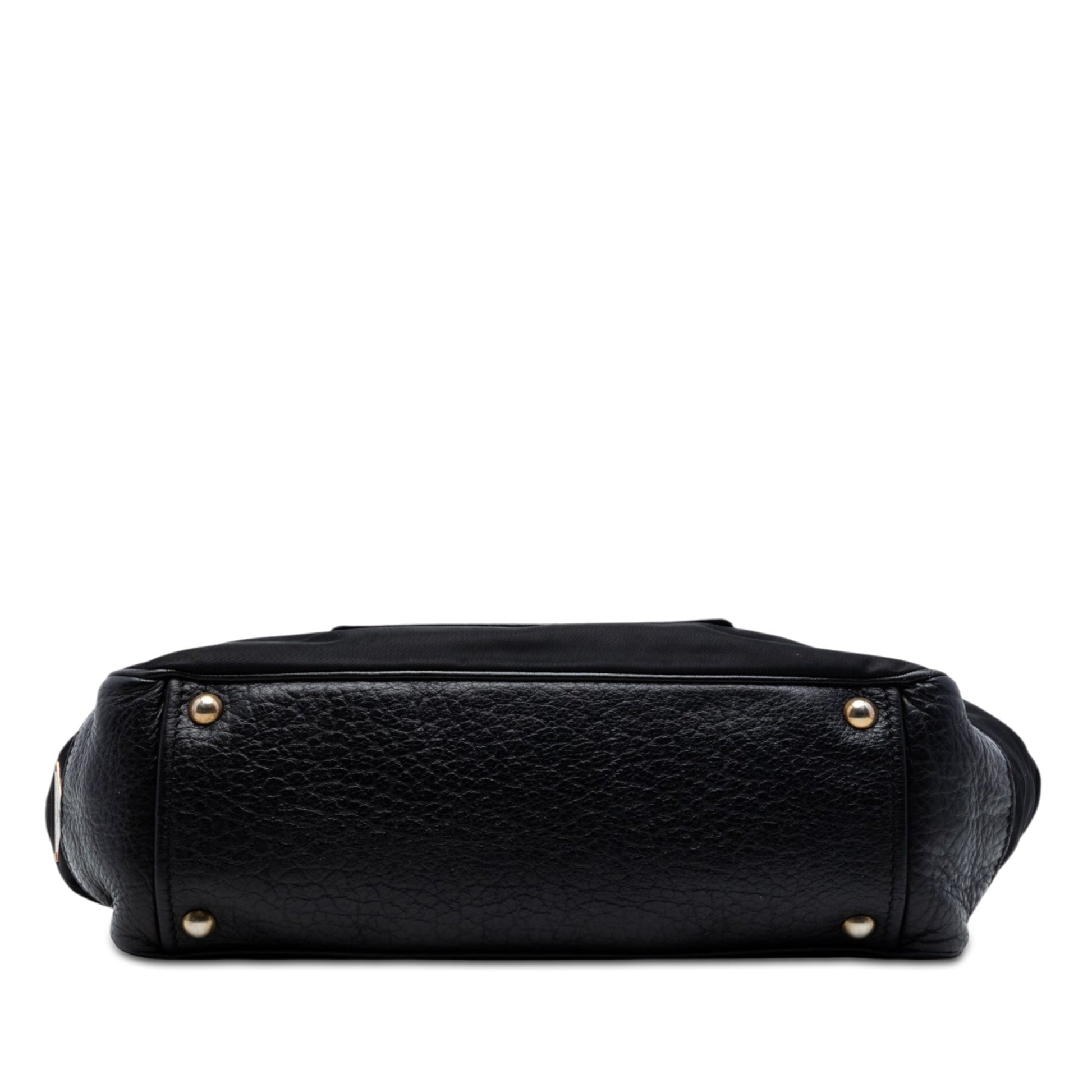 Prada Berlino Trimmed Tessuto Shoulder Bag
