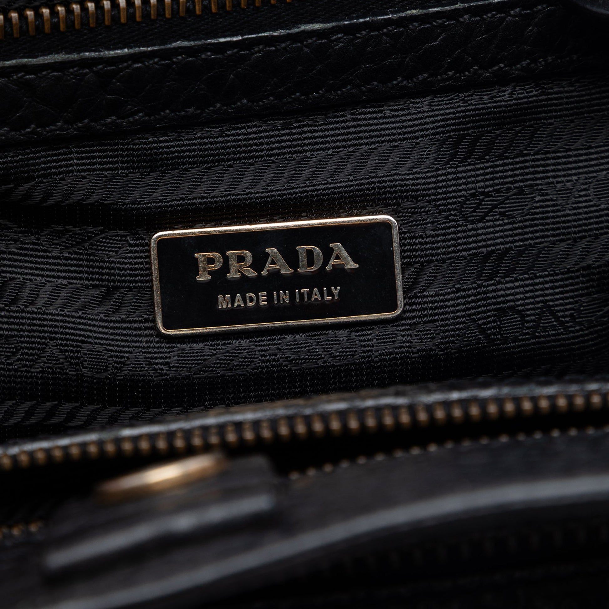 Prada Berlino Trimmed Tessuto Shoulder Bag