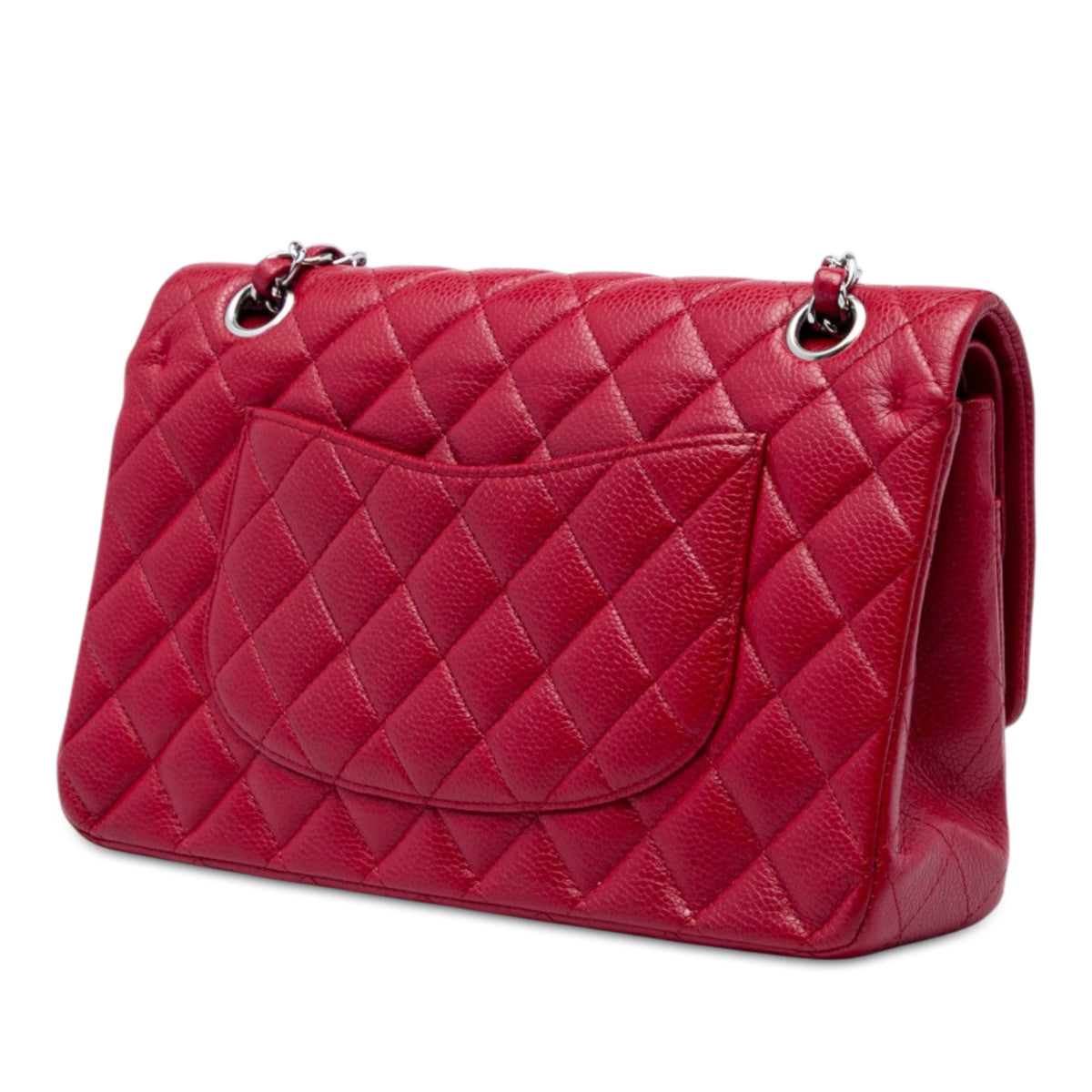 Chanel Medium Classic Caviar Double Flap — Red