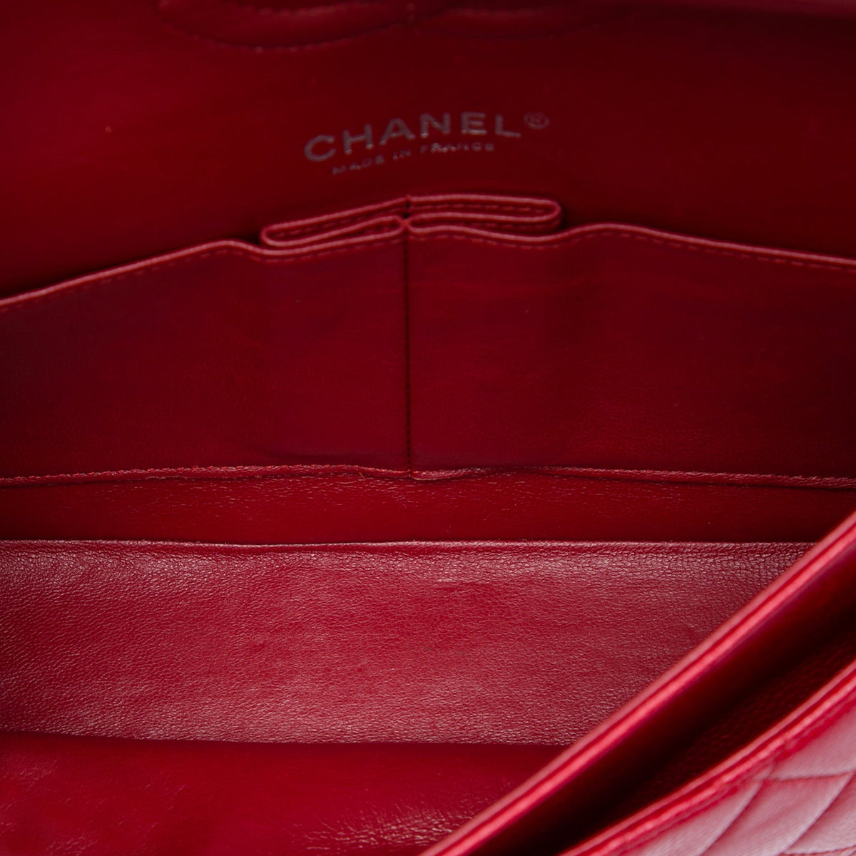 Chanel Medium Classic Caviar Double Flap — Red