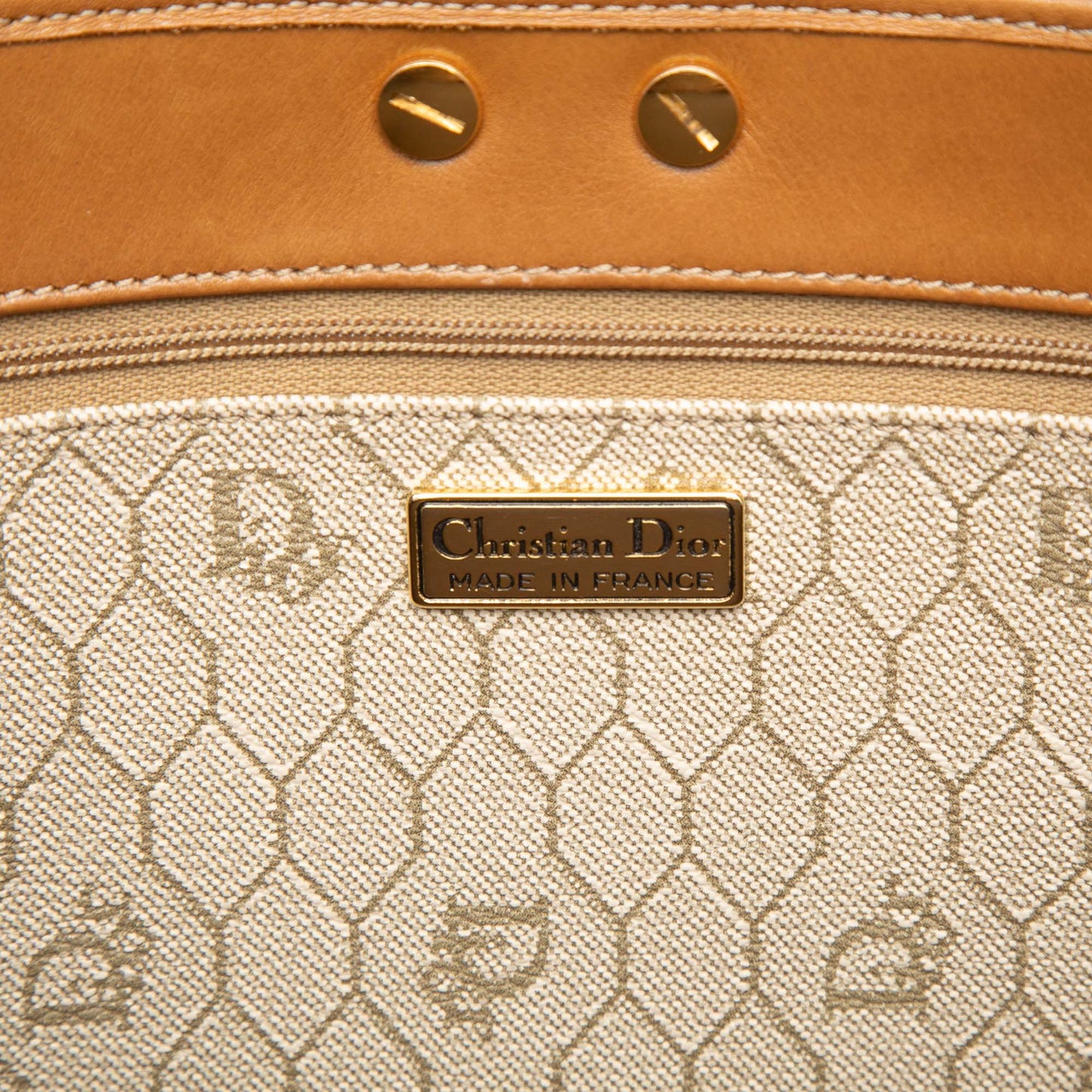 Dior Honeycomb Coated Canvas Shoulder Bag
