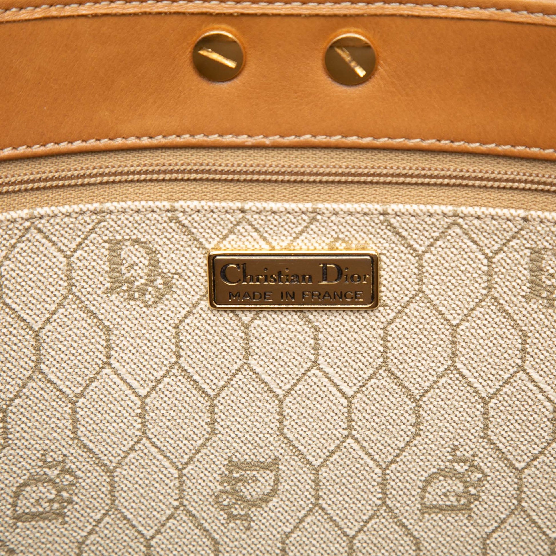 Dior Honeycomb Coated Canvas Shoulder Bag