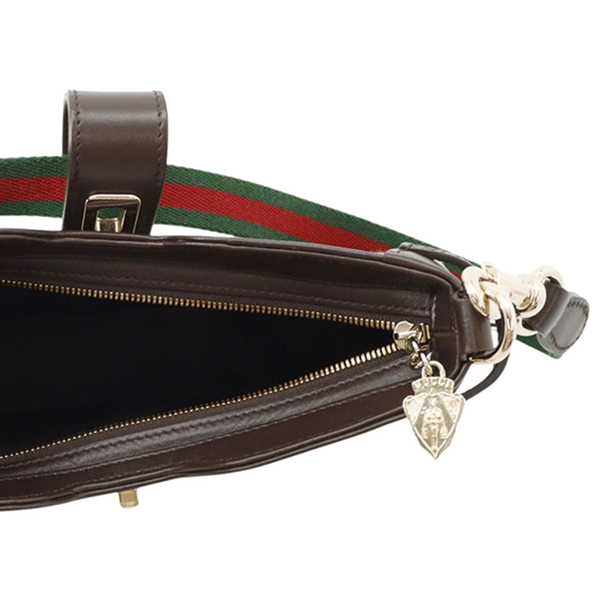 Gucci Mini GG Canvas Web Moon Side Shoulder Bag