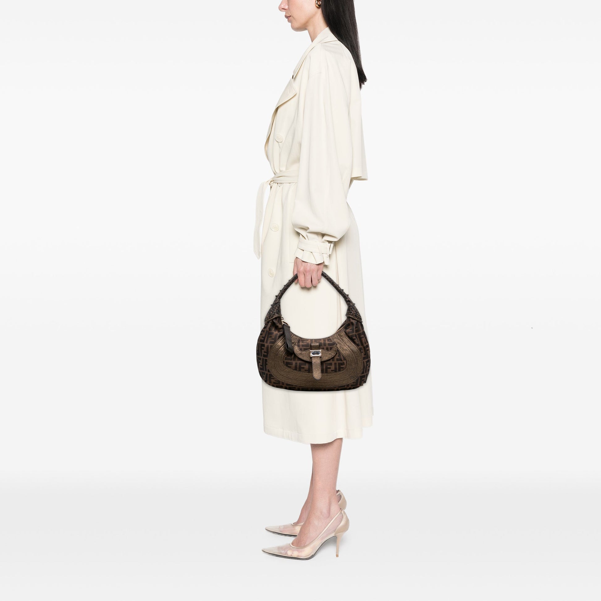 Fendi Zucca Canvas Spy Hobo