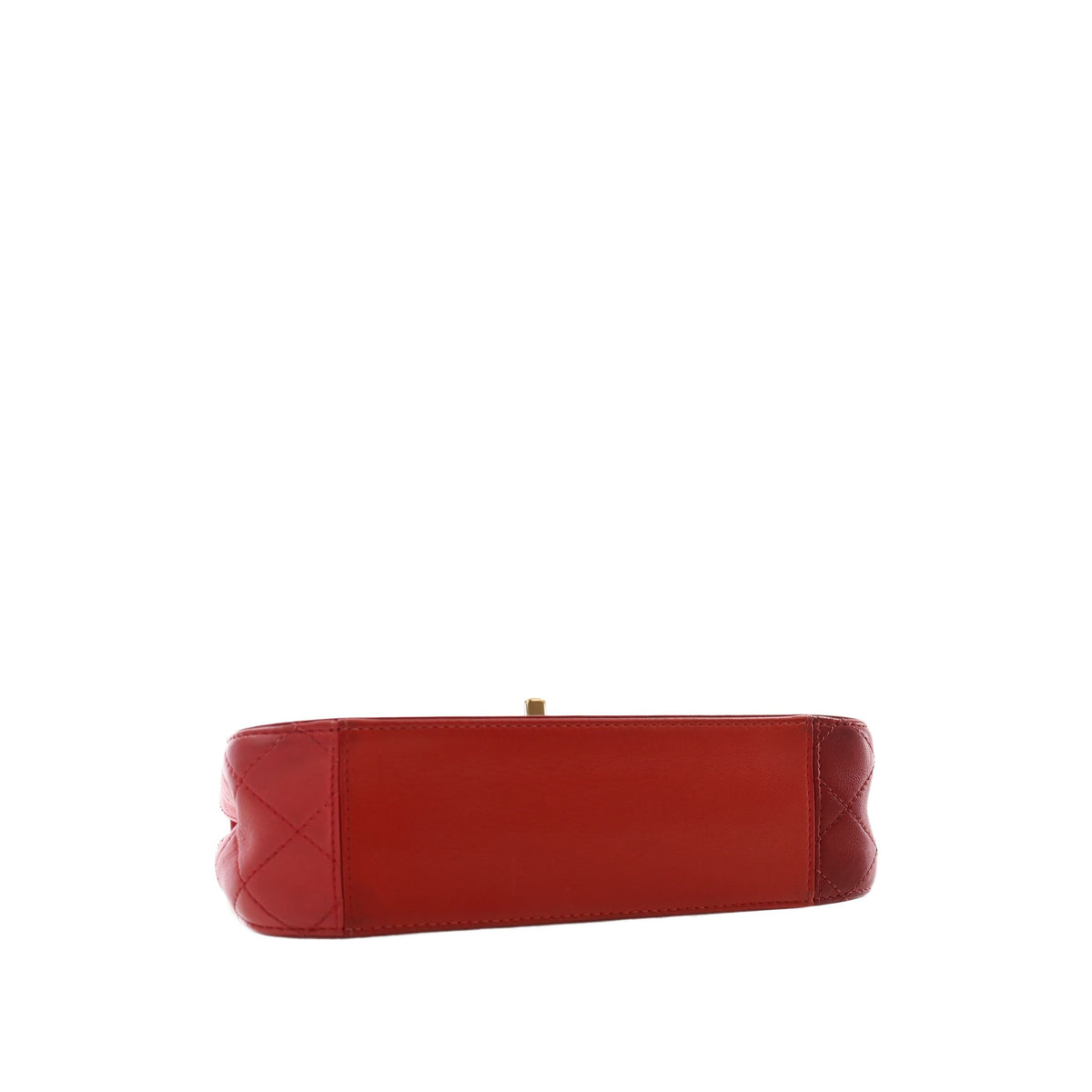 Chanel CC Tricolor Quilted Lambskin Single Flap — Red