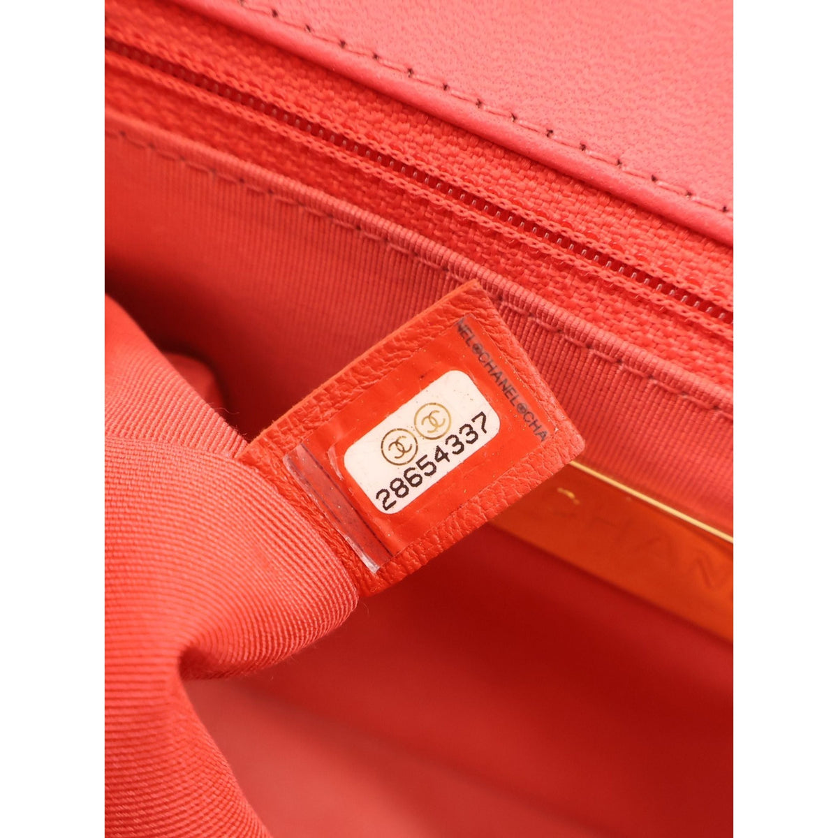 Chanel CC Tricolor Quilted Lambskin Single Flap — Red