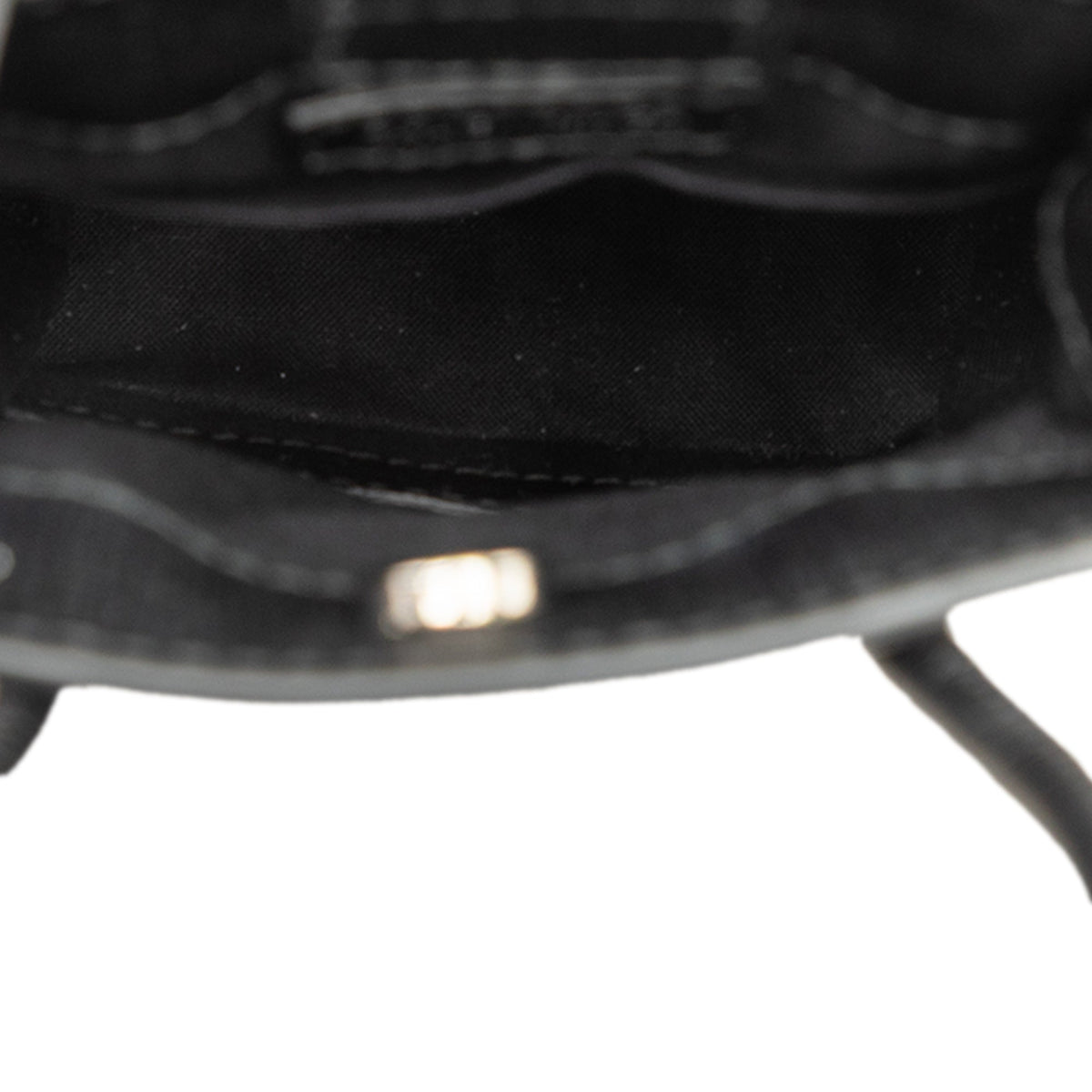 Balenciaga Mini Calfskin Logo Shopping Phone Holder — Black