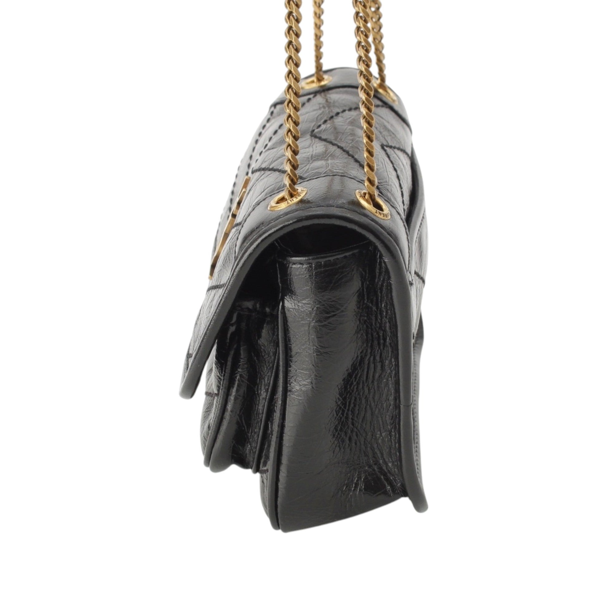 Saint Laurent Mini Crinkled Calfskin Niki