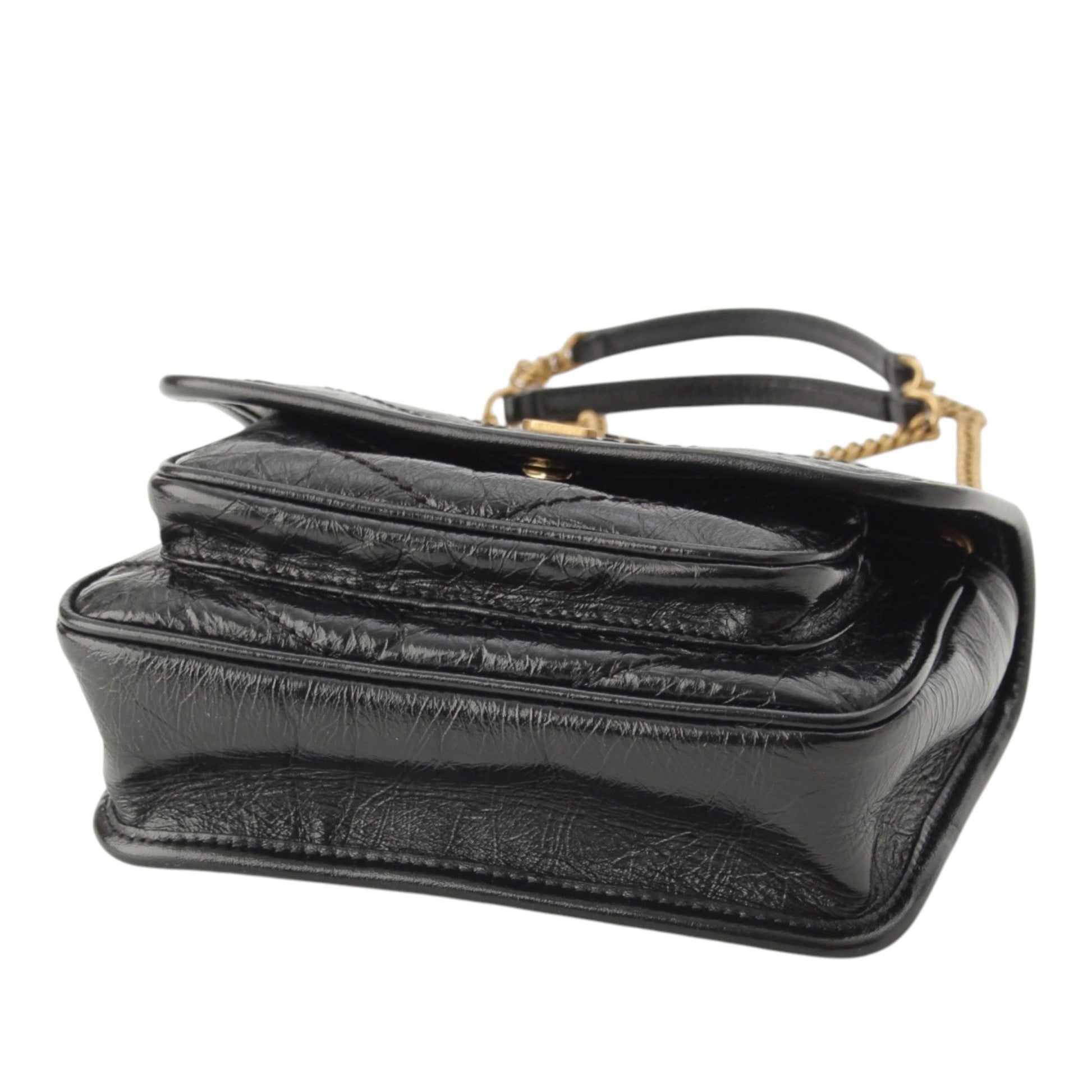 Saint Laurent Mini Crinkled Calfskin Niki