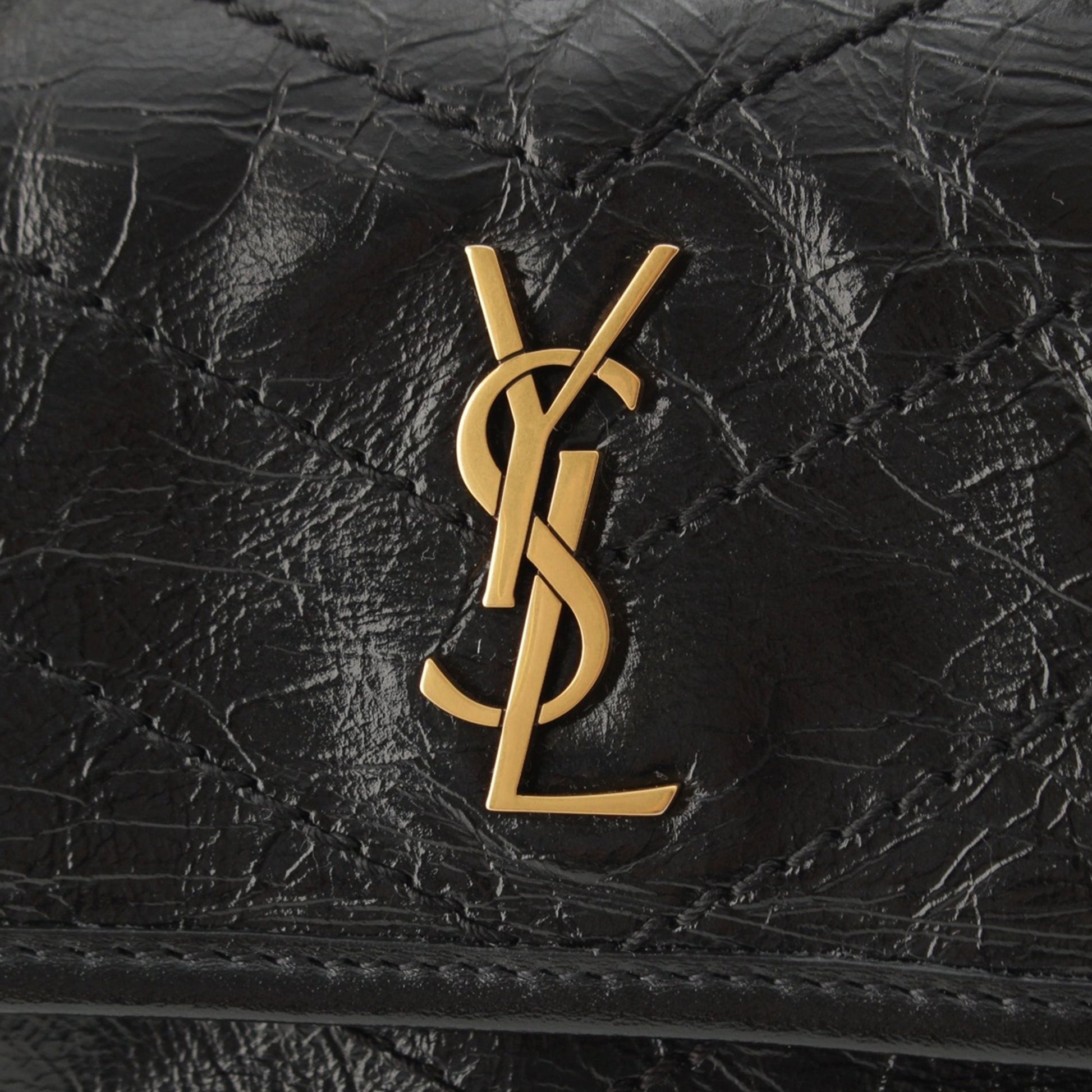 Saint Laurent Mini Crinkled Calfskin Niki