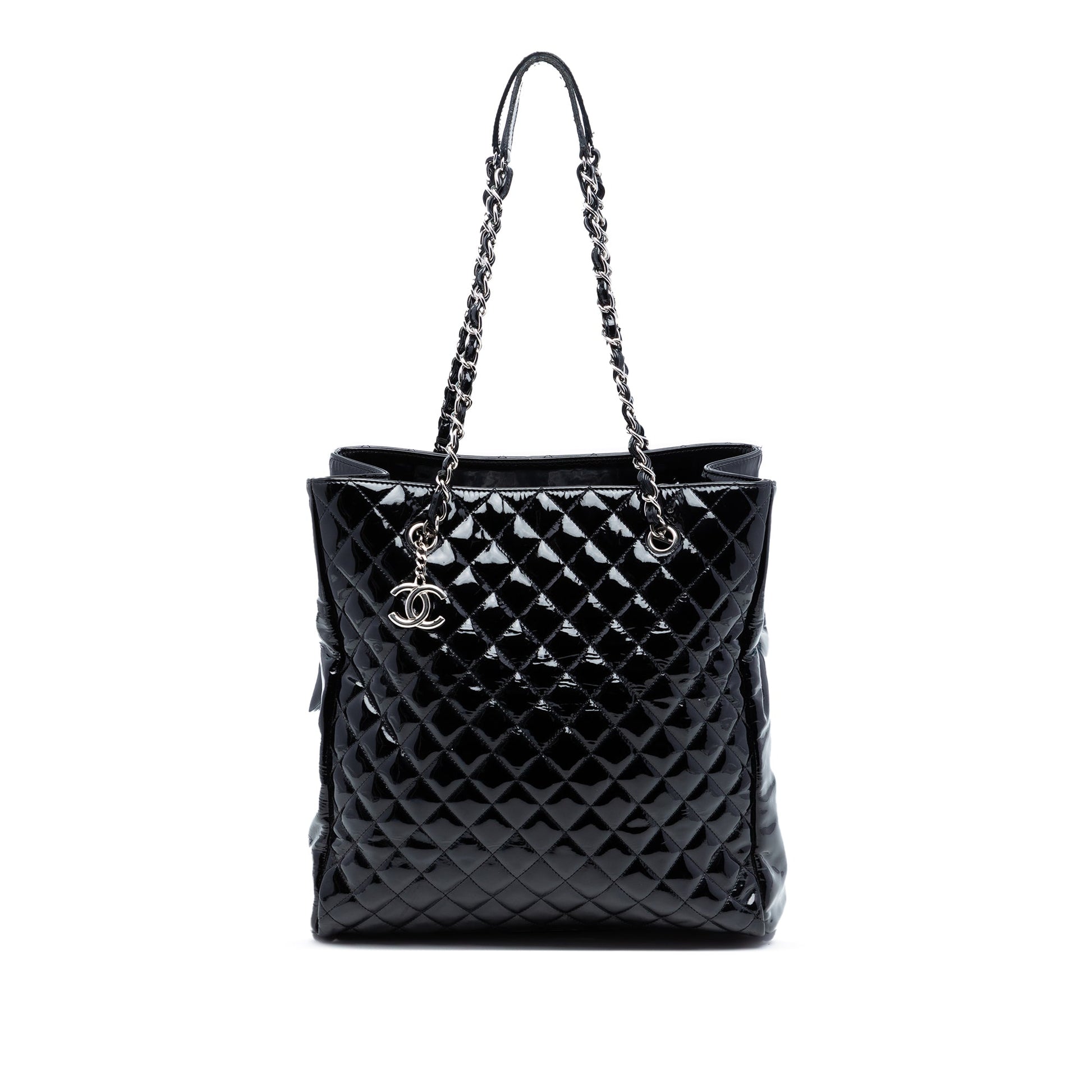 Chanel CC Quilted Patent North South Tote
