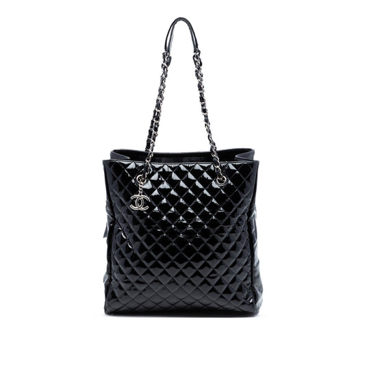 Chanel CC Quilted Patent North South Tote