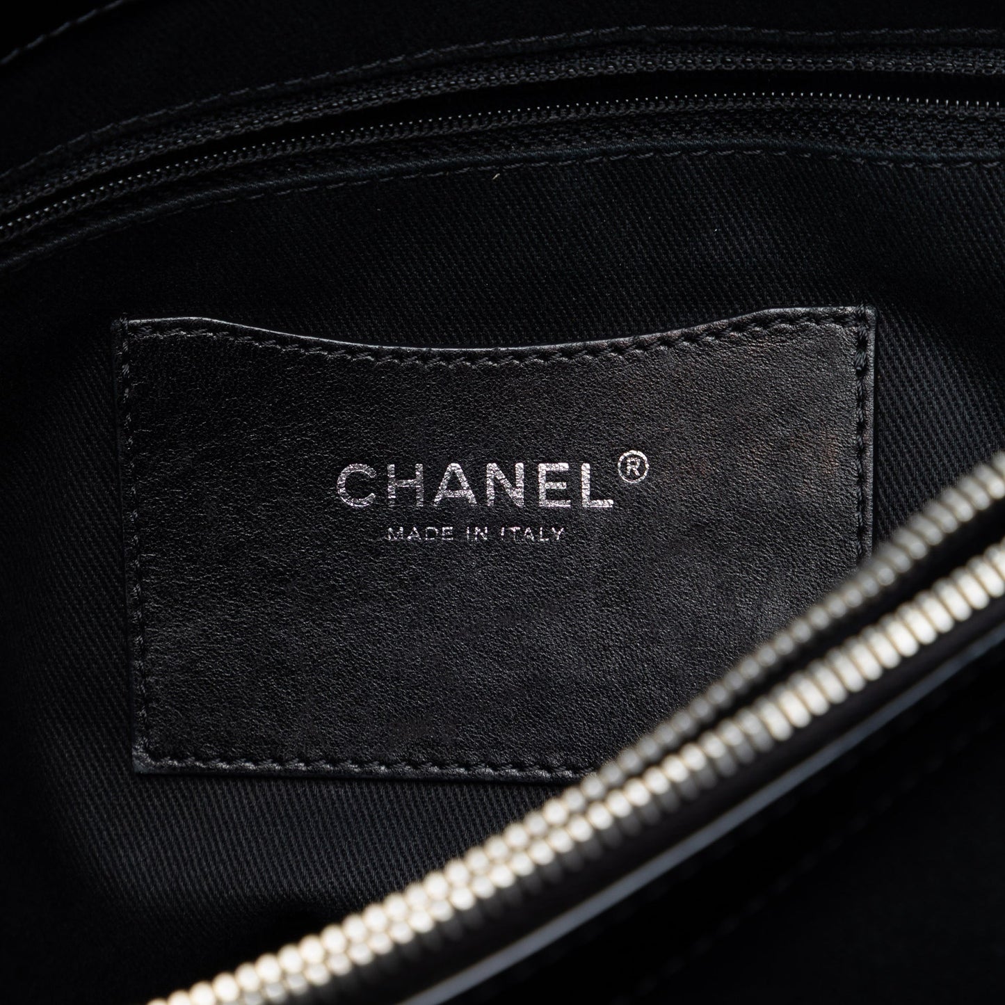 Chanel CC Quilted Patent North South Tote