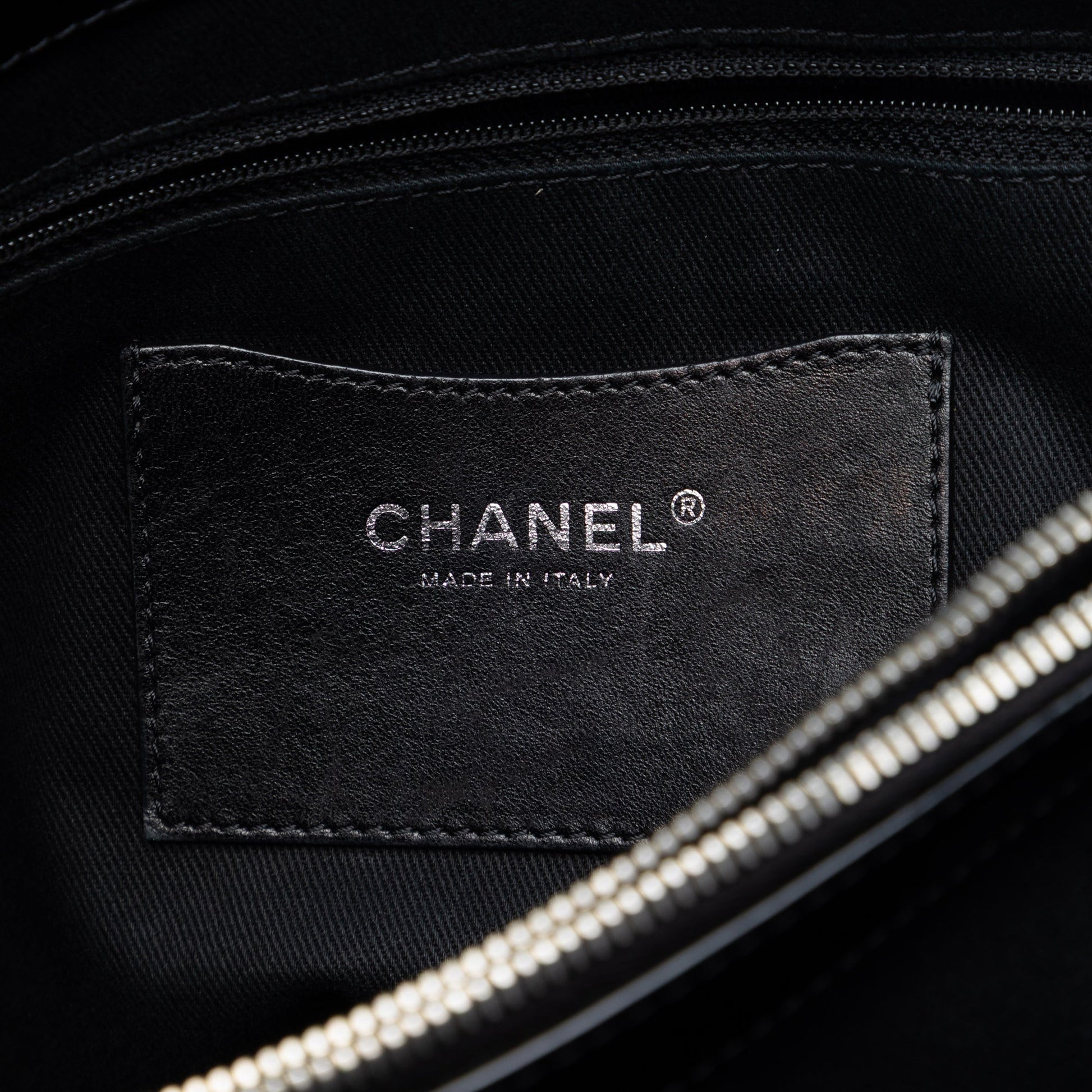 Chanel CC Quilted Patent North South Tote