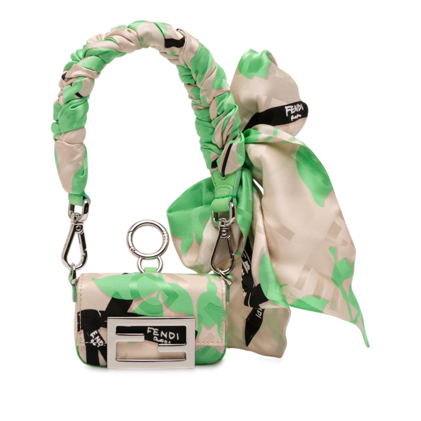 Fendi Nano Satin Charm Baguette