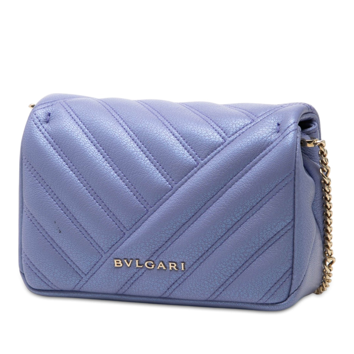 Bvlgari Leather Serpenti Cabochon Chain Crossbody
