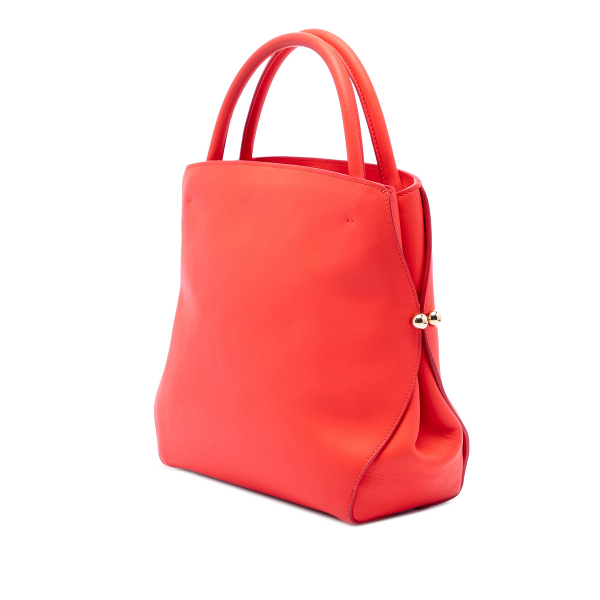 Dior Small Smooth Calfskin Diorbar Tote — Red