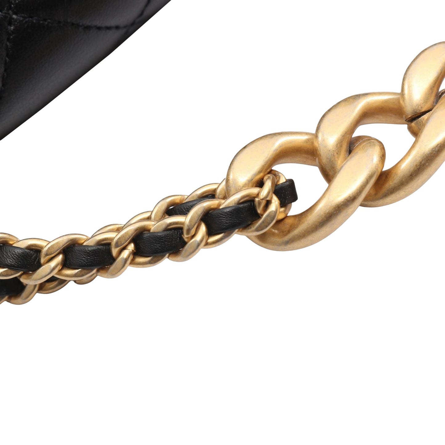 Chanel CC Quilted Lambskin Contrast Stitch Single Flap