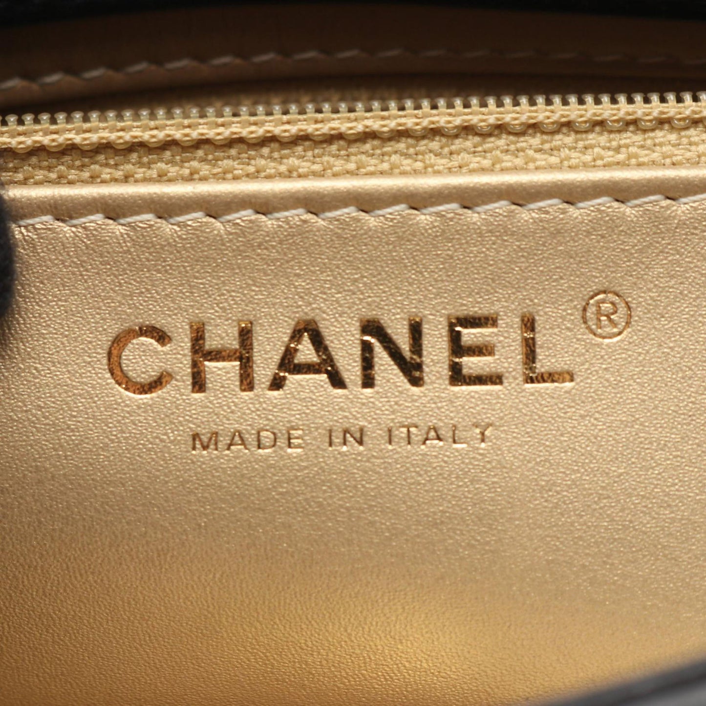 Chanel CC Quilted Lambskin Contrast Stitch Single Flap