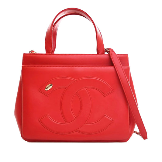 Chanel Small Lambskin CC Mania Shopping Tote