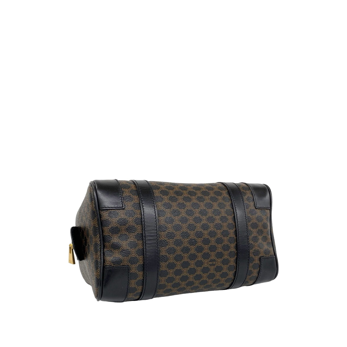 Celine Macadam Coated Canvas Handbag — Brown