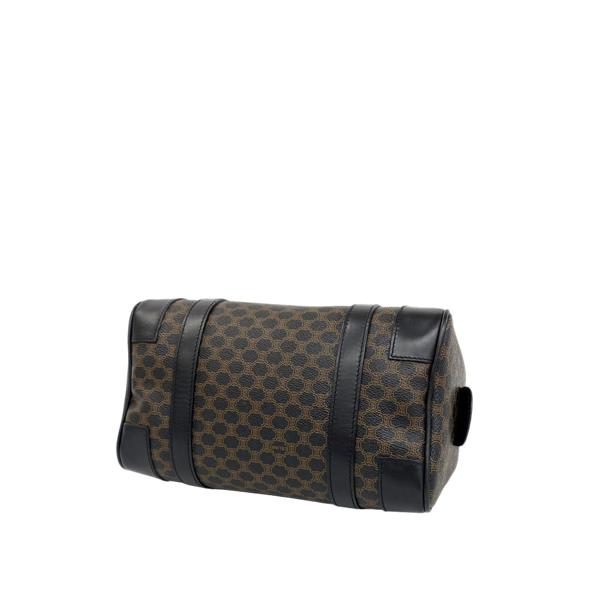 Celine Macadam Coated Canvas Handbag — Brown