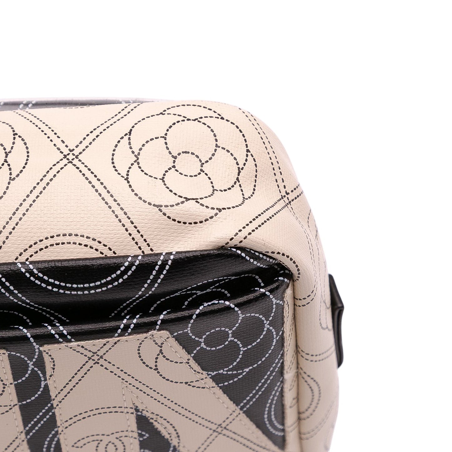 Chanel Coated Canvas Camellia Logo Camera Bag