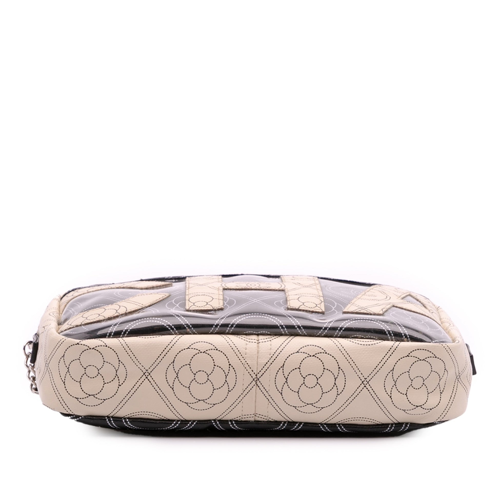 Chanel Coated Canvas Camellia Logo Camera Bag