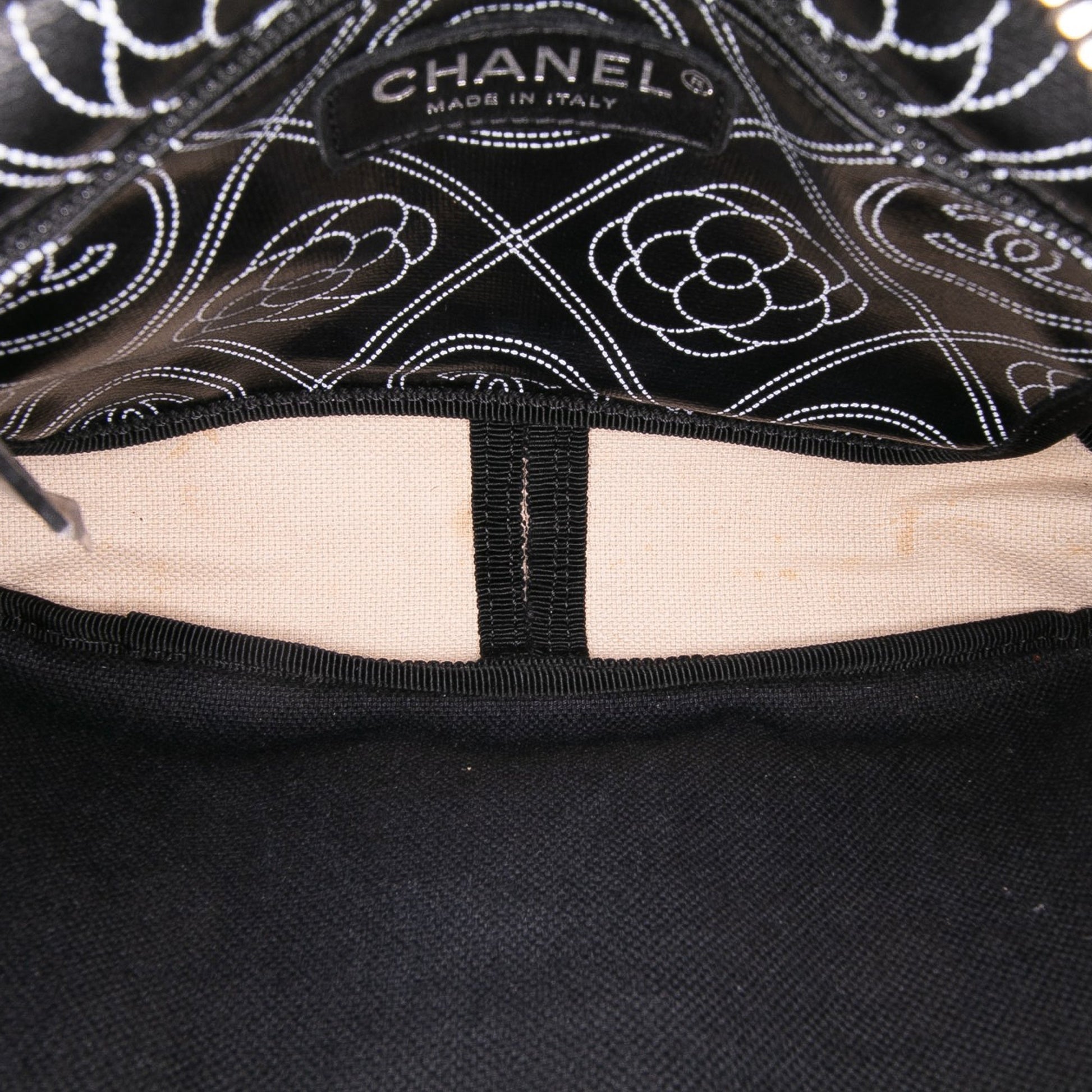 Chanel Coated Canvas Camellia Logo Camera Bag