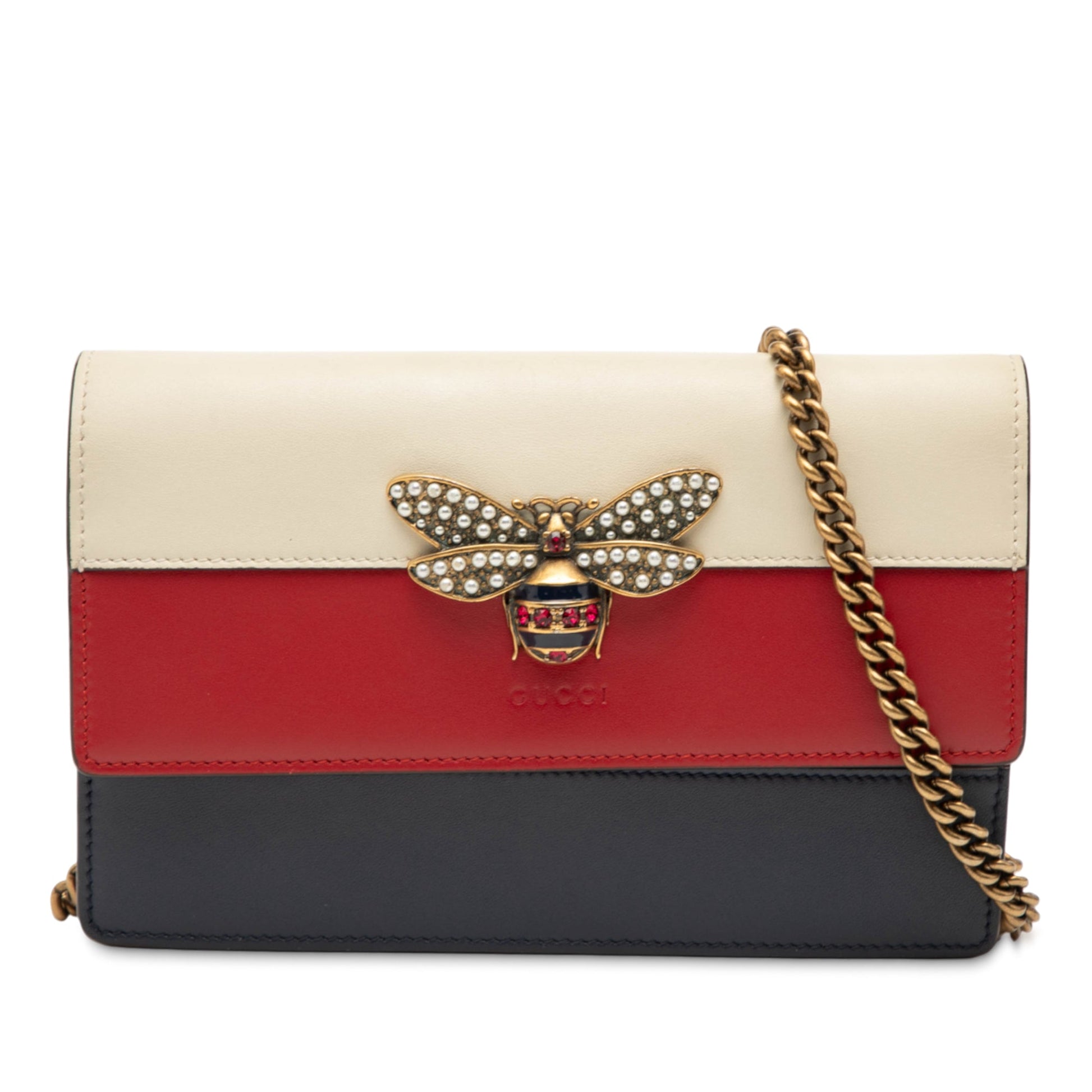 Gucci Calfskin Queen Margaret Wallet on Chain