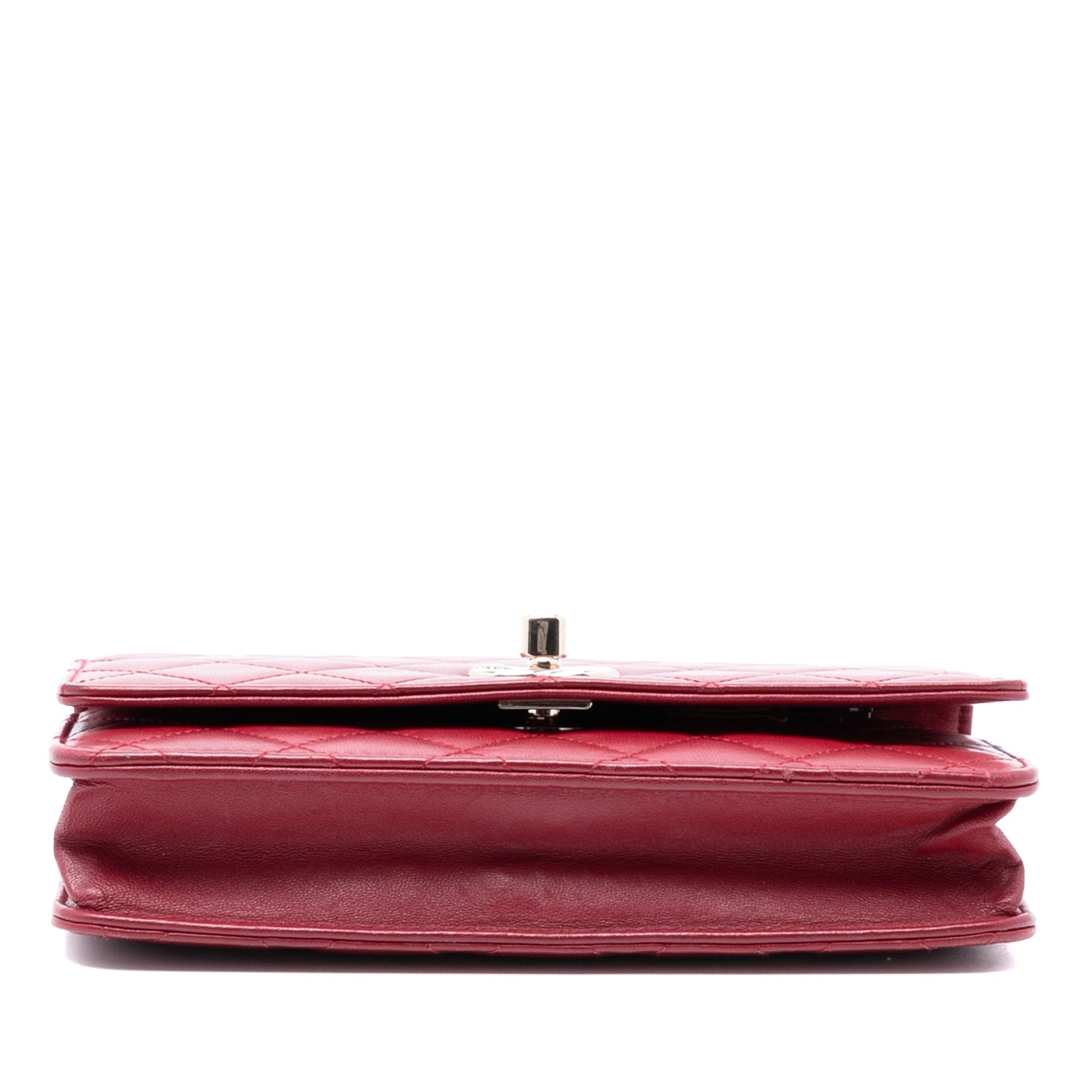 Chanel Lambskin Trendy CC Wallet On Chain