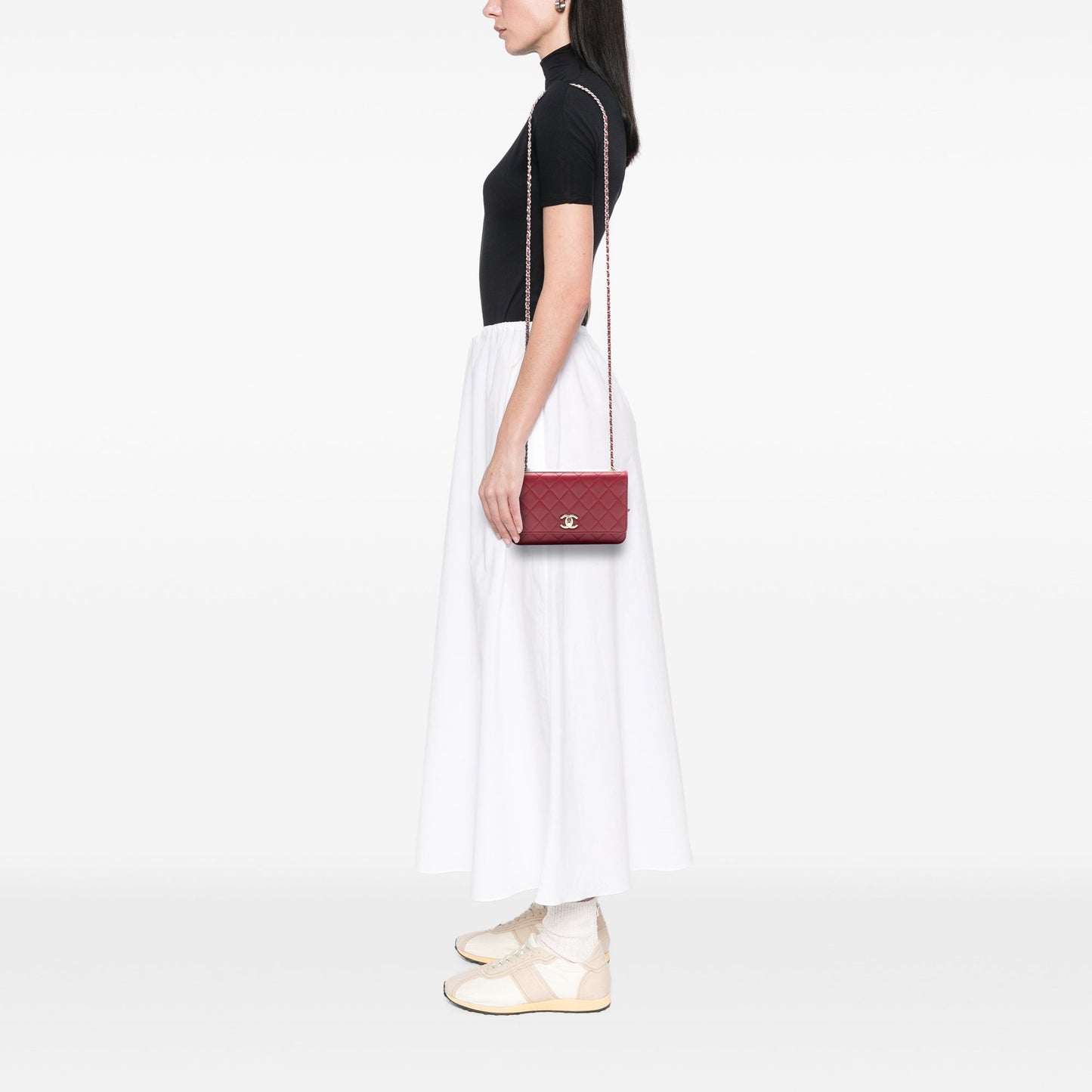 Chanel Lambskin Trendy CC Wallet On Chain