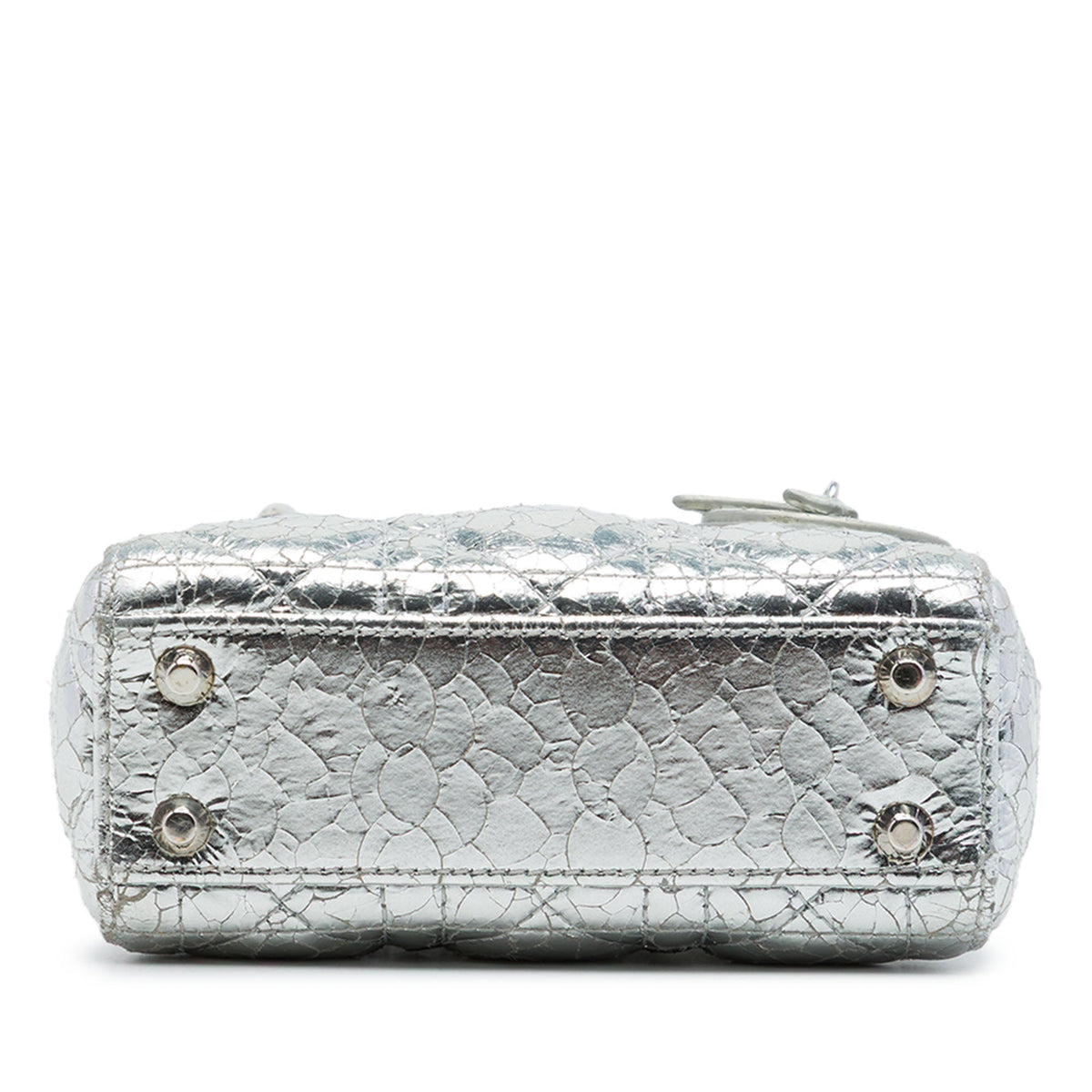 Dior Micro Metallic Crinkled Calfskin Cannage Lady Dior