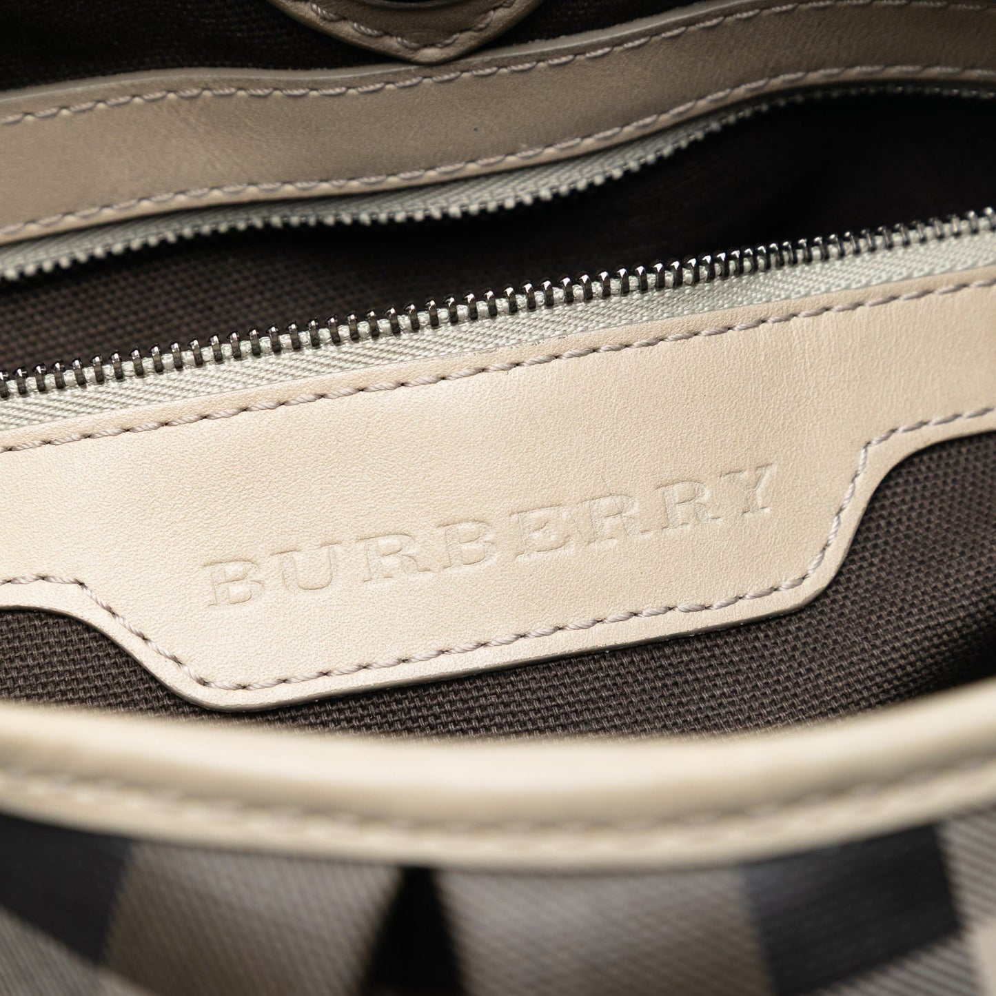 Burberry Smoke Check Coated Canvas Northfield Satchel