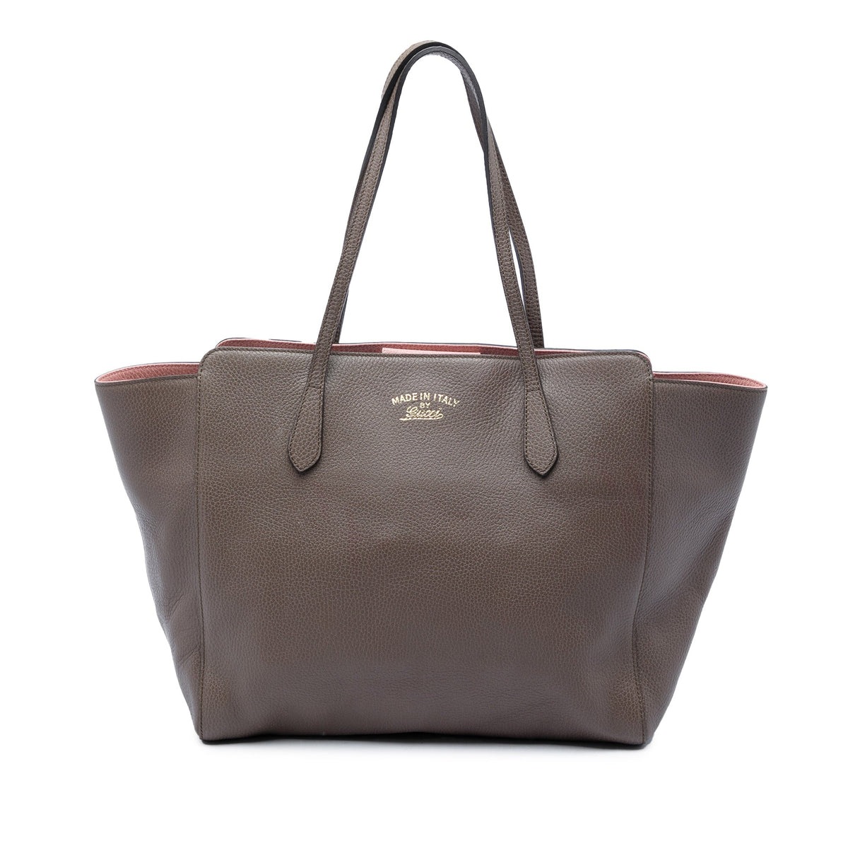 Gucci Medium Calfskin Swing Tote — Brown