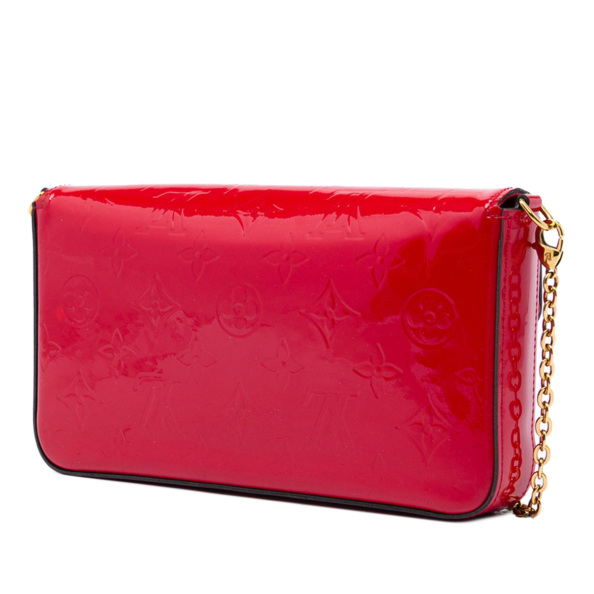Louis Vuitton Monogram Vernis Pochette Felicie — Red