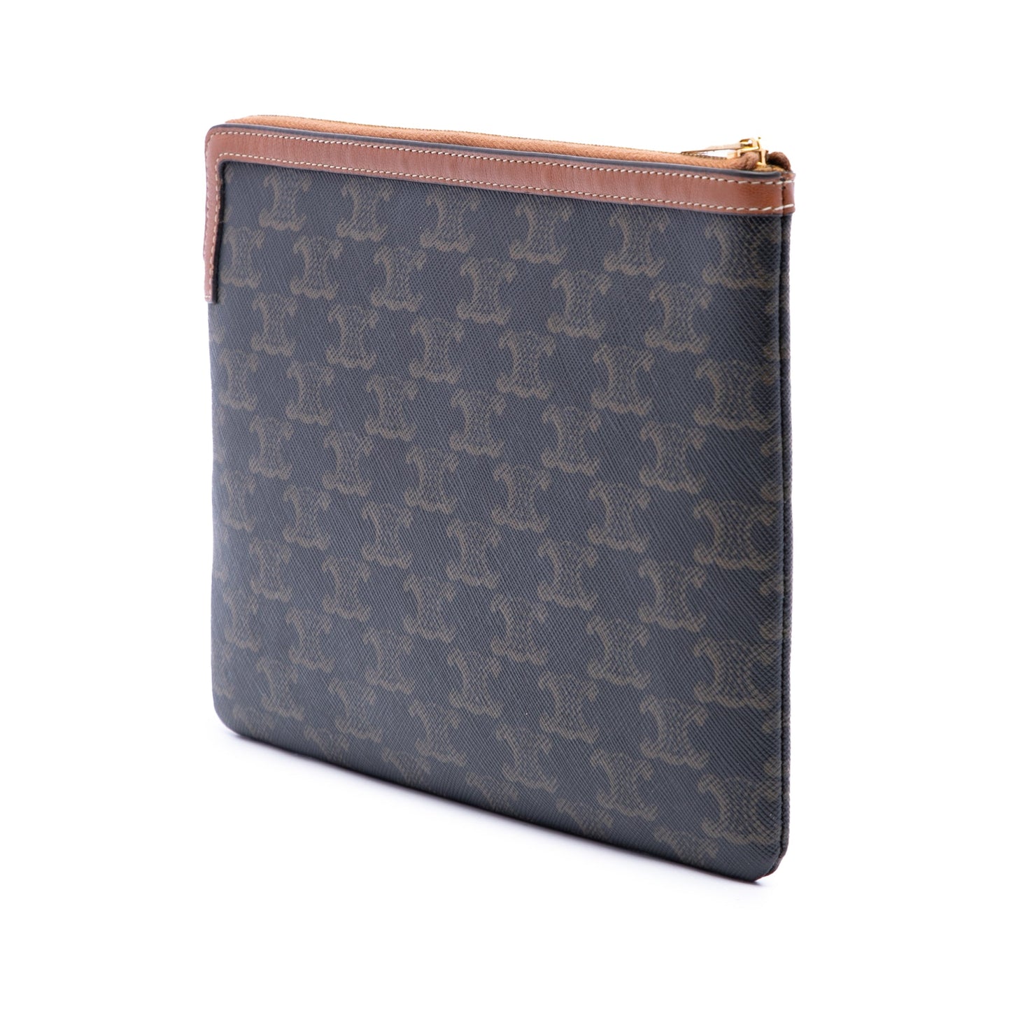 Celine Small Triomphe Coated Canvas Clutch